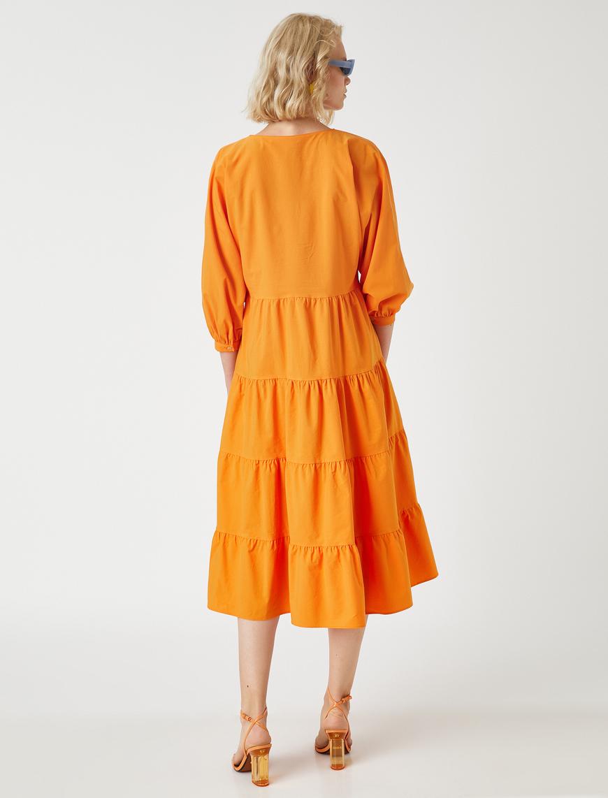   Oversize Midi Boy Elbise