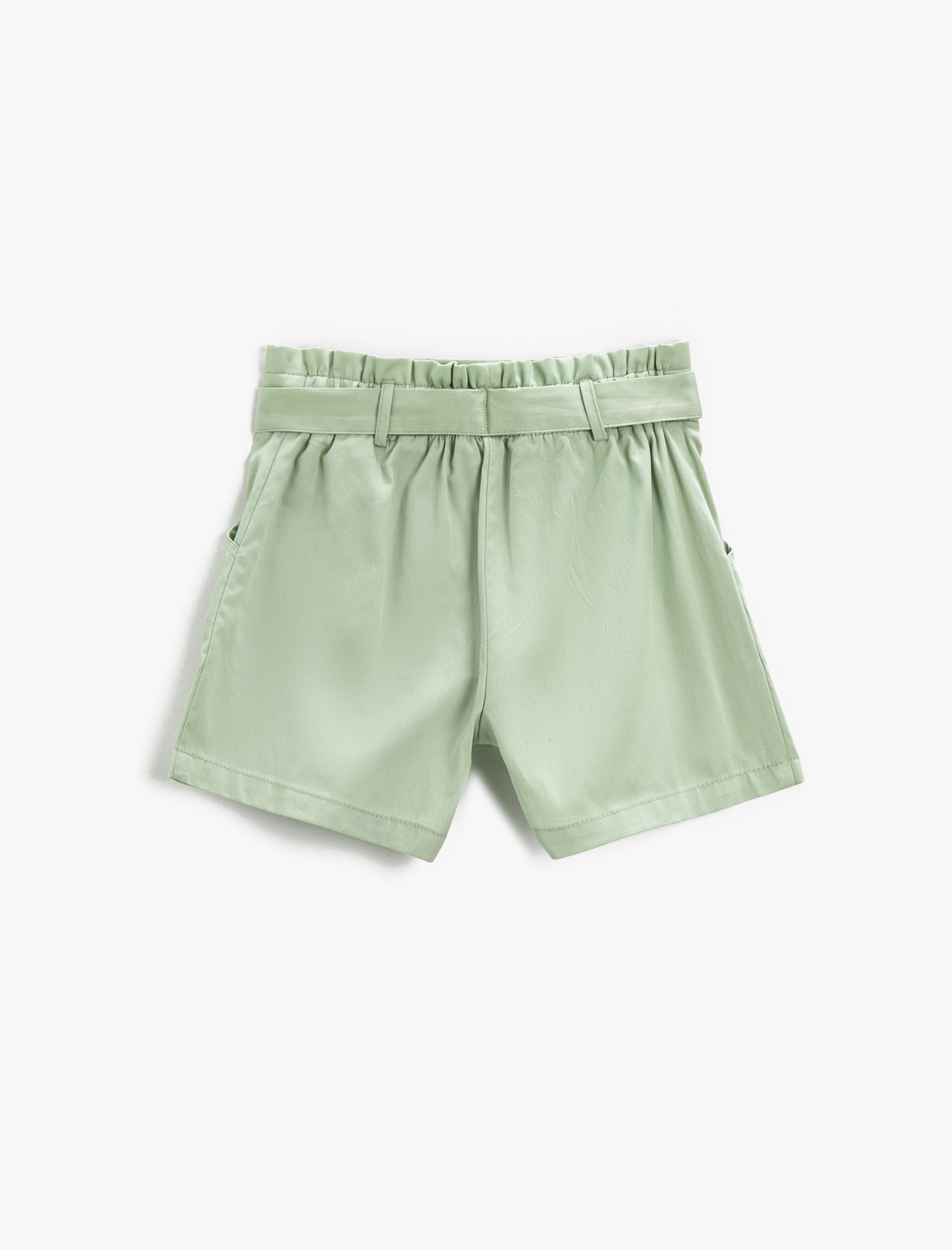  Kız Çocuk Kemer Detaylı Şort