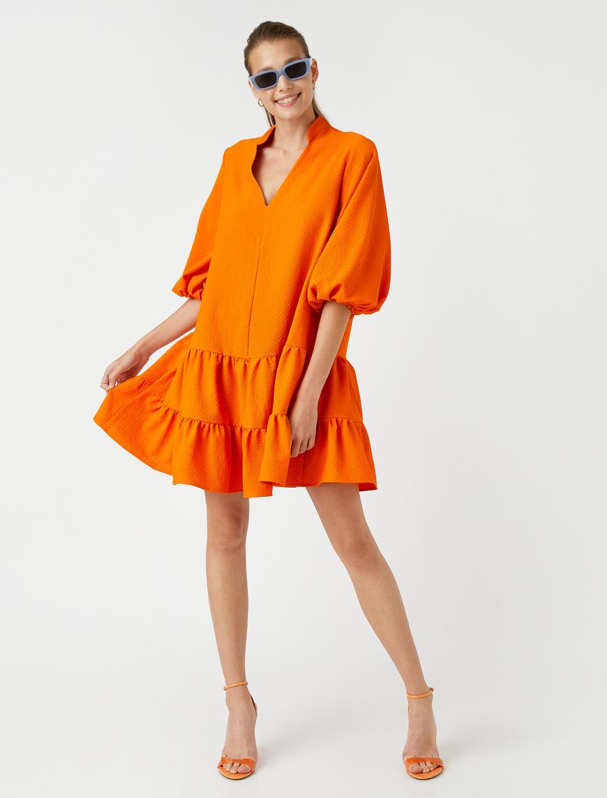   Oversize Katlı Elbise