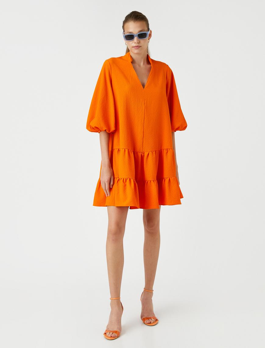   Oversize Katlı Elbise