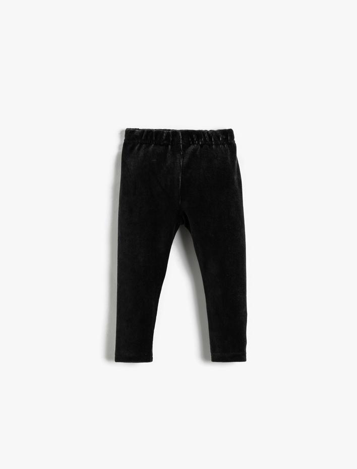 Kız Bebek Basic Ribanalı Tayt Beli Lastikli