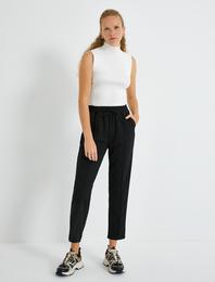 Crop Pantolon Nervürlü