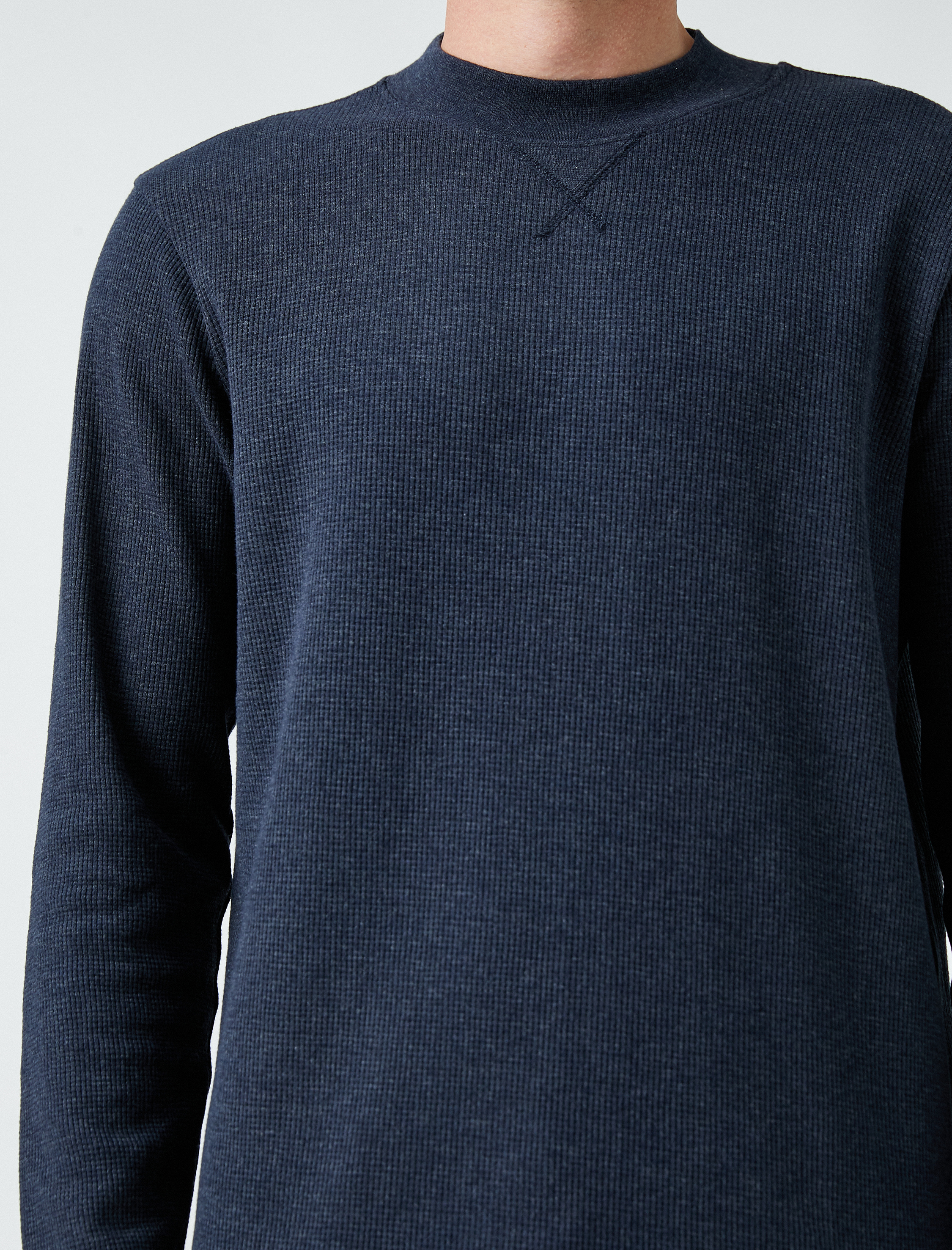   Uzun Kollu Tişört Bisiklet Yaka