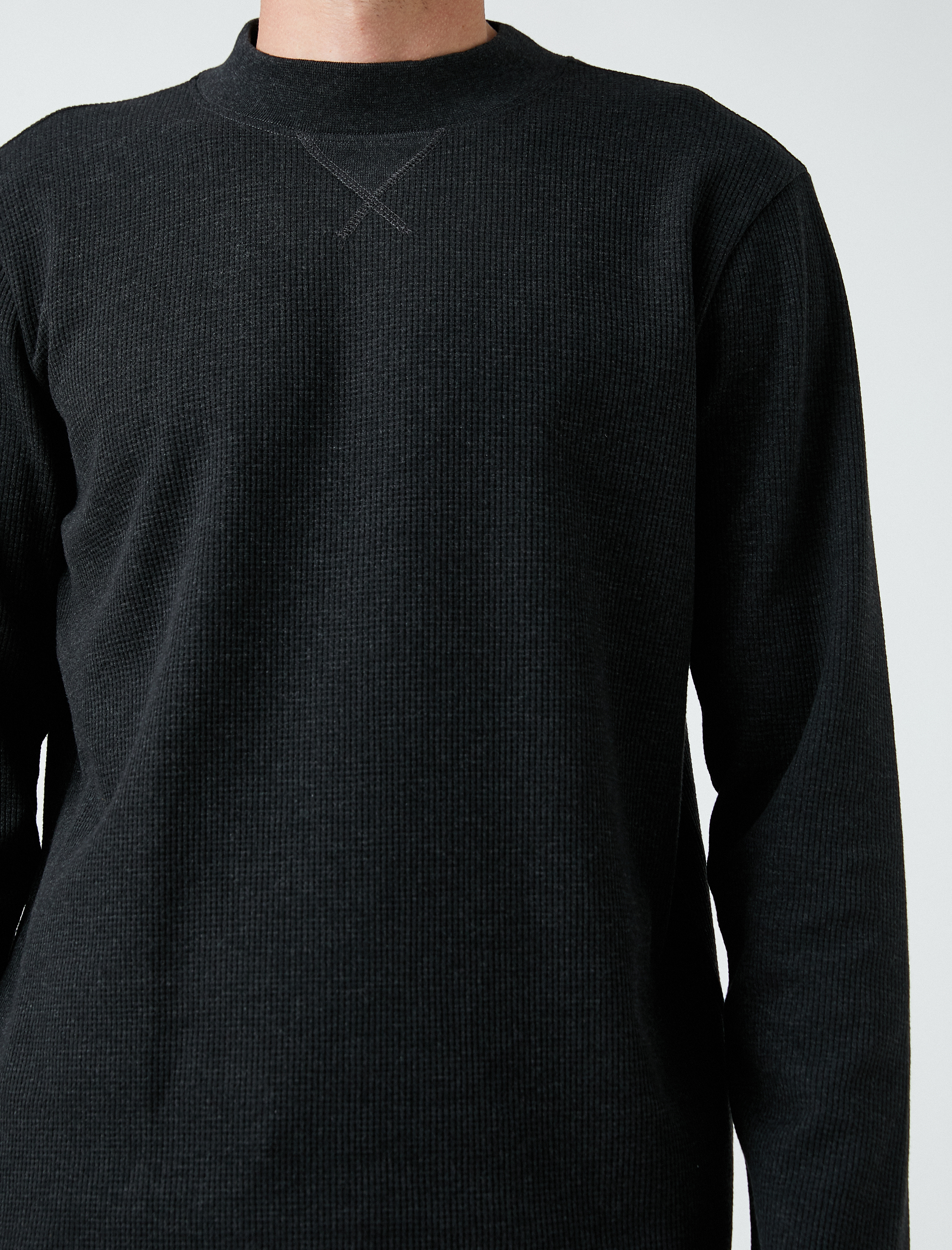   Uzun Kollu Tişört Bisiklet Yaka