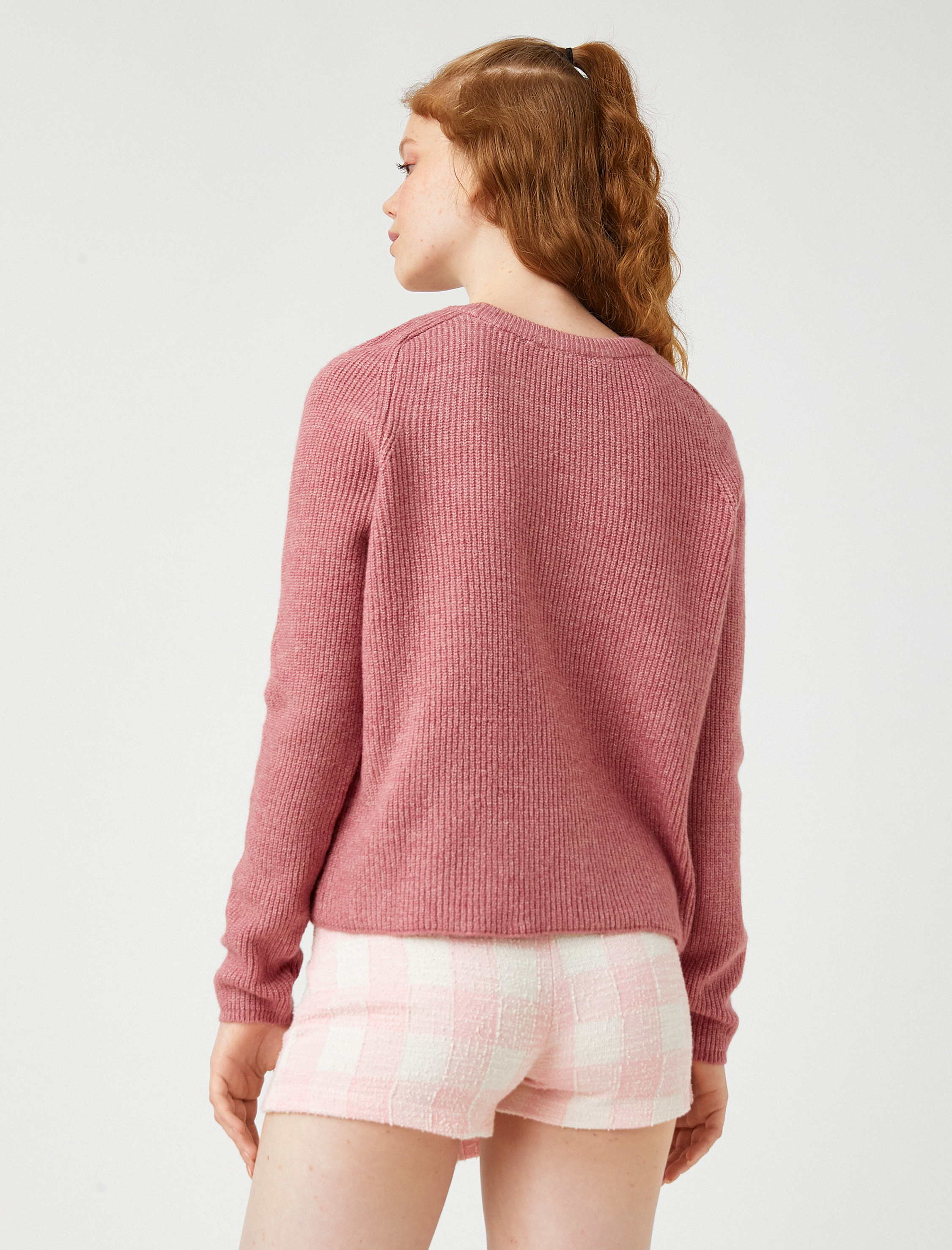   Bisiklet Yaka Triko Kazak Uzun Kollu