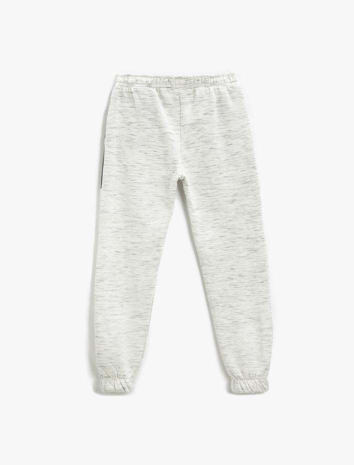 Erkek Çocuk Renk Kontrastlı Jogger Eşofman Altı Belden Bağlamalı