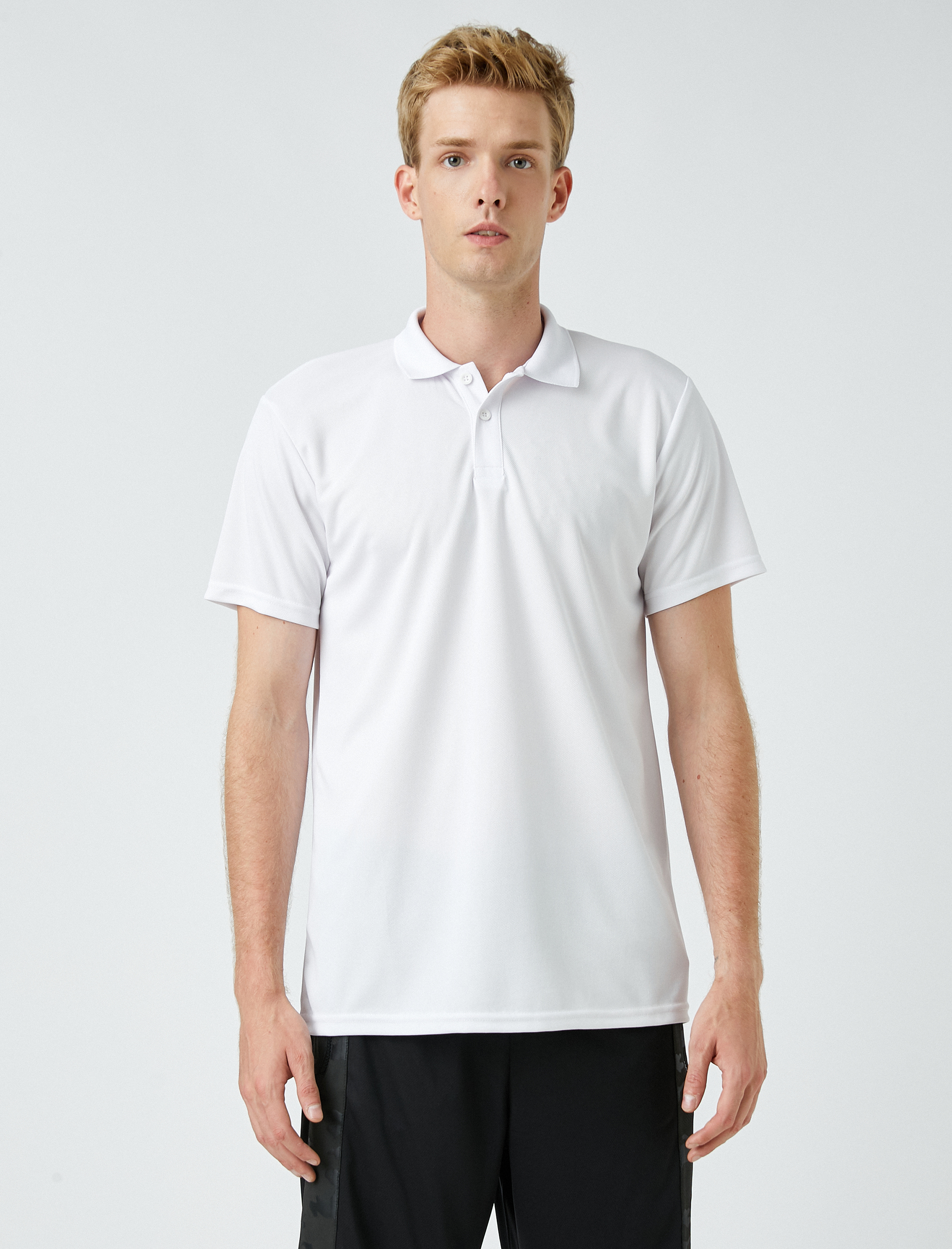   Basic Spor Tişört Polo Yaka Hızlı Kuruyan Kumaş