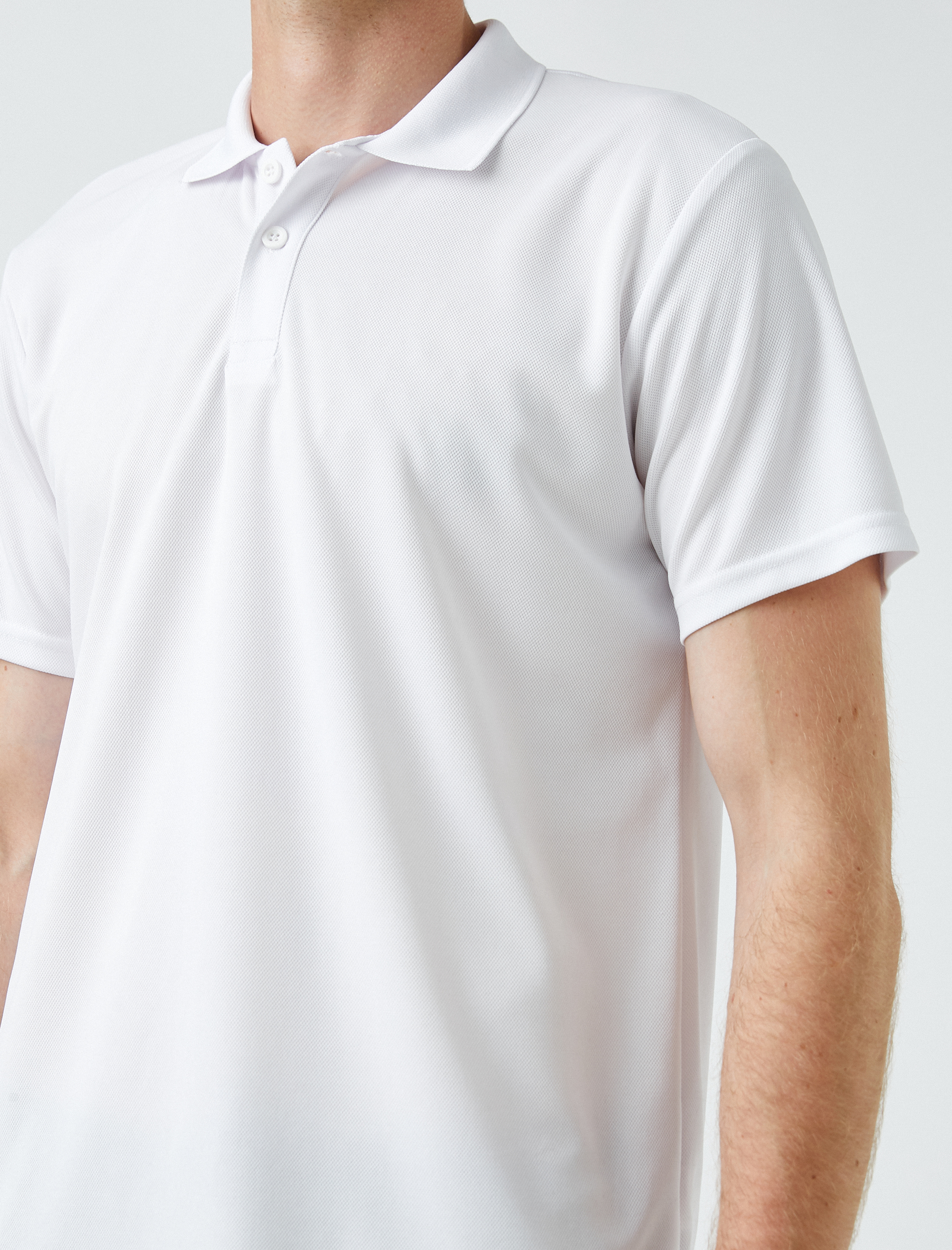   Basic Spor Tişört Polo Yaka Hızlı Kuruyan Kumaş