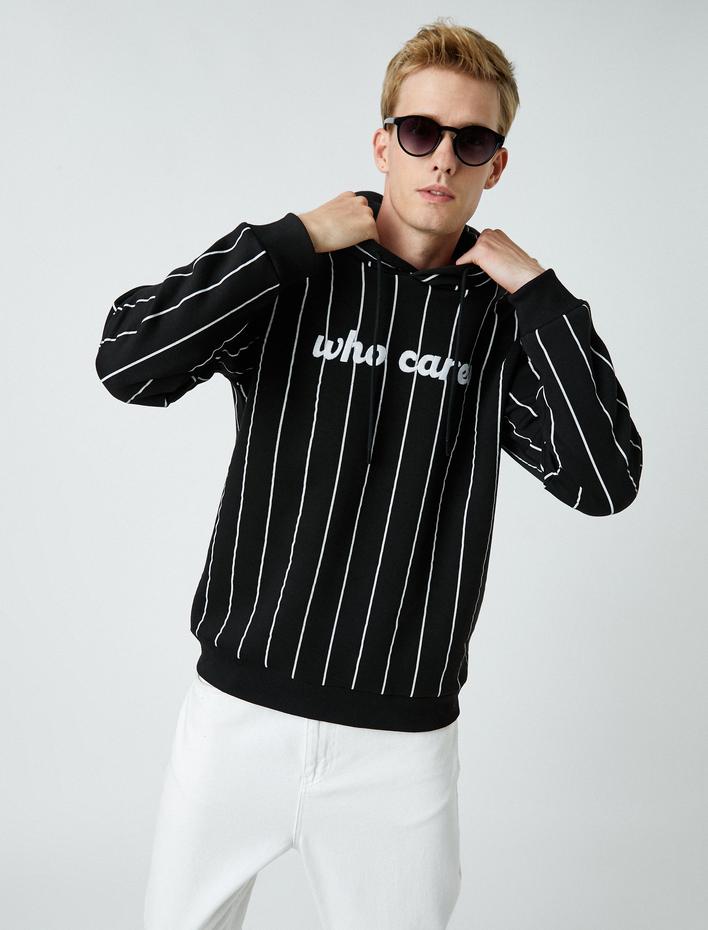  Slogan Baskılı Sweatshirt Şardonlu