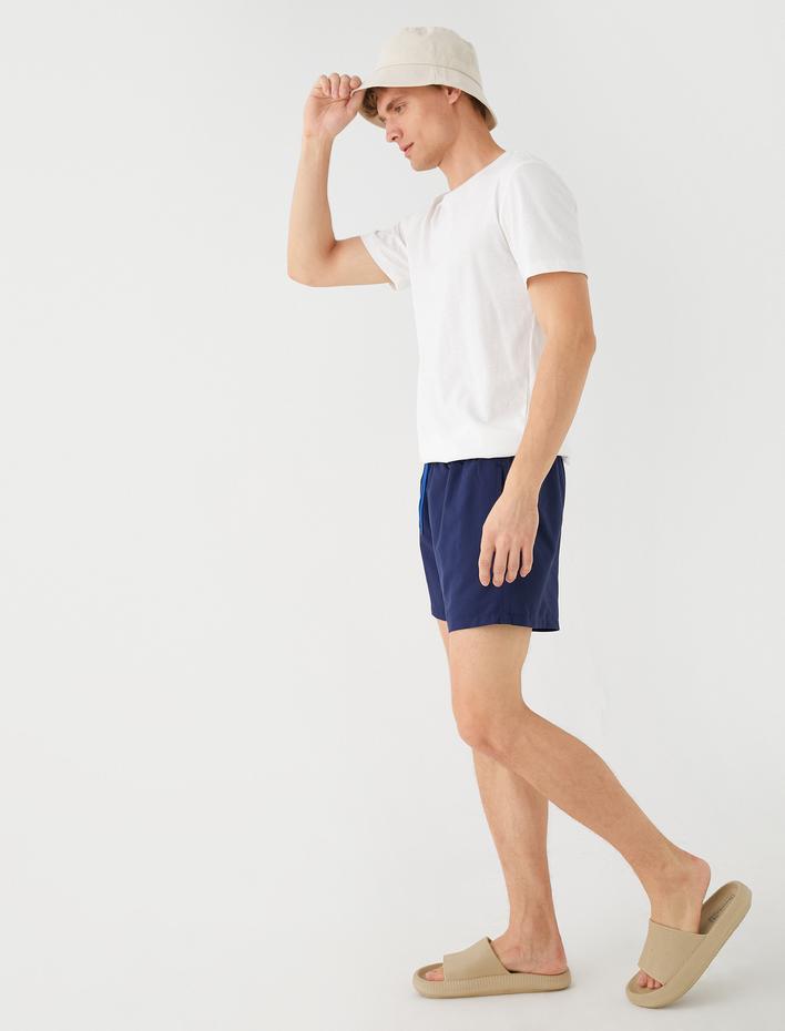  Basic Deniz Şortu Beli Bağcıklı