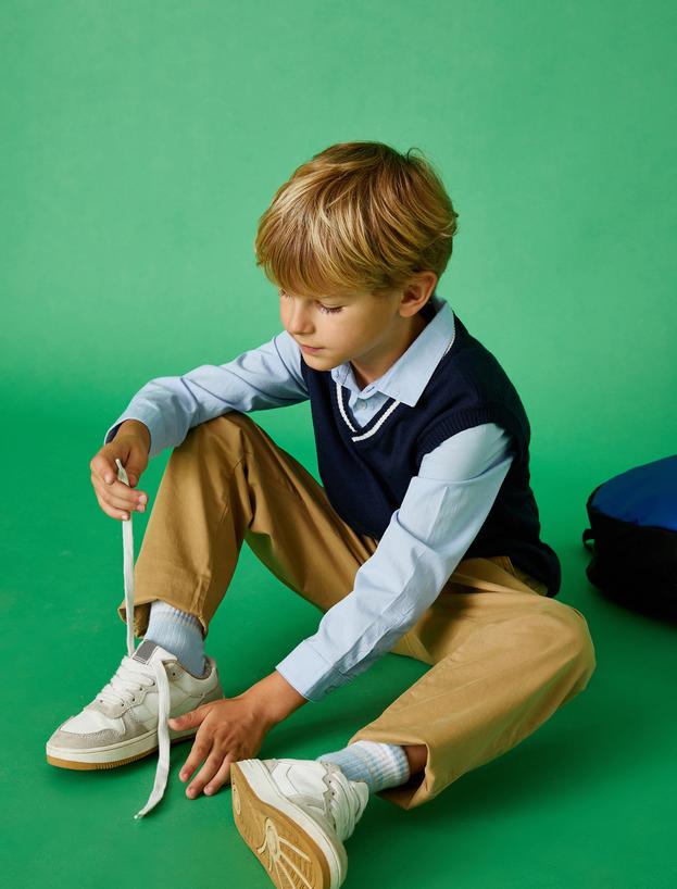 Erkek Çocuk Basic Chino Okul Pantolonu Pamuklu