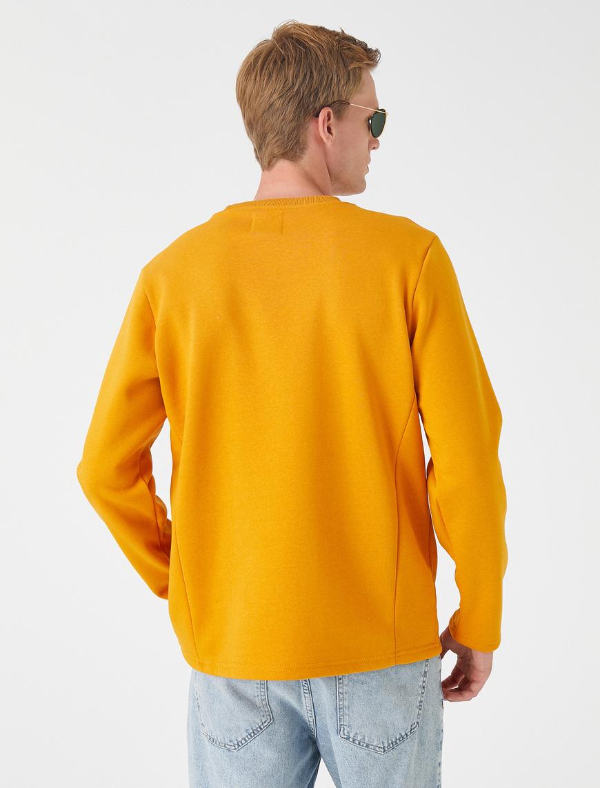   Basic Sweatshirt Şardonlu Bisiklet Yaka