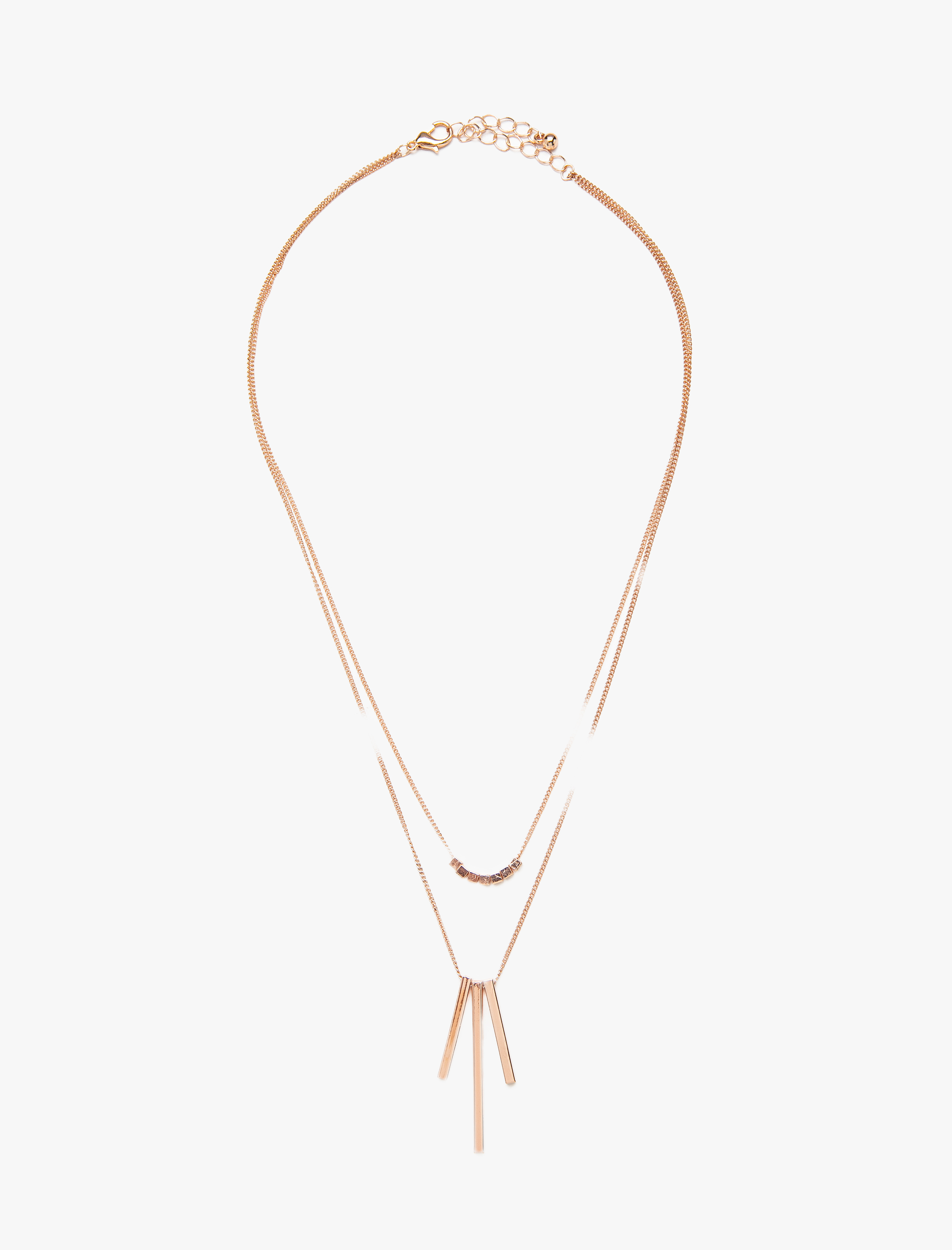  Kadın İki Sıralı Uçlu Kolye