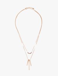 İki Sıralı Uçlu Kolye