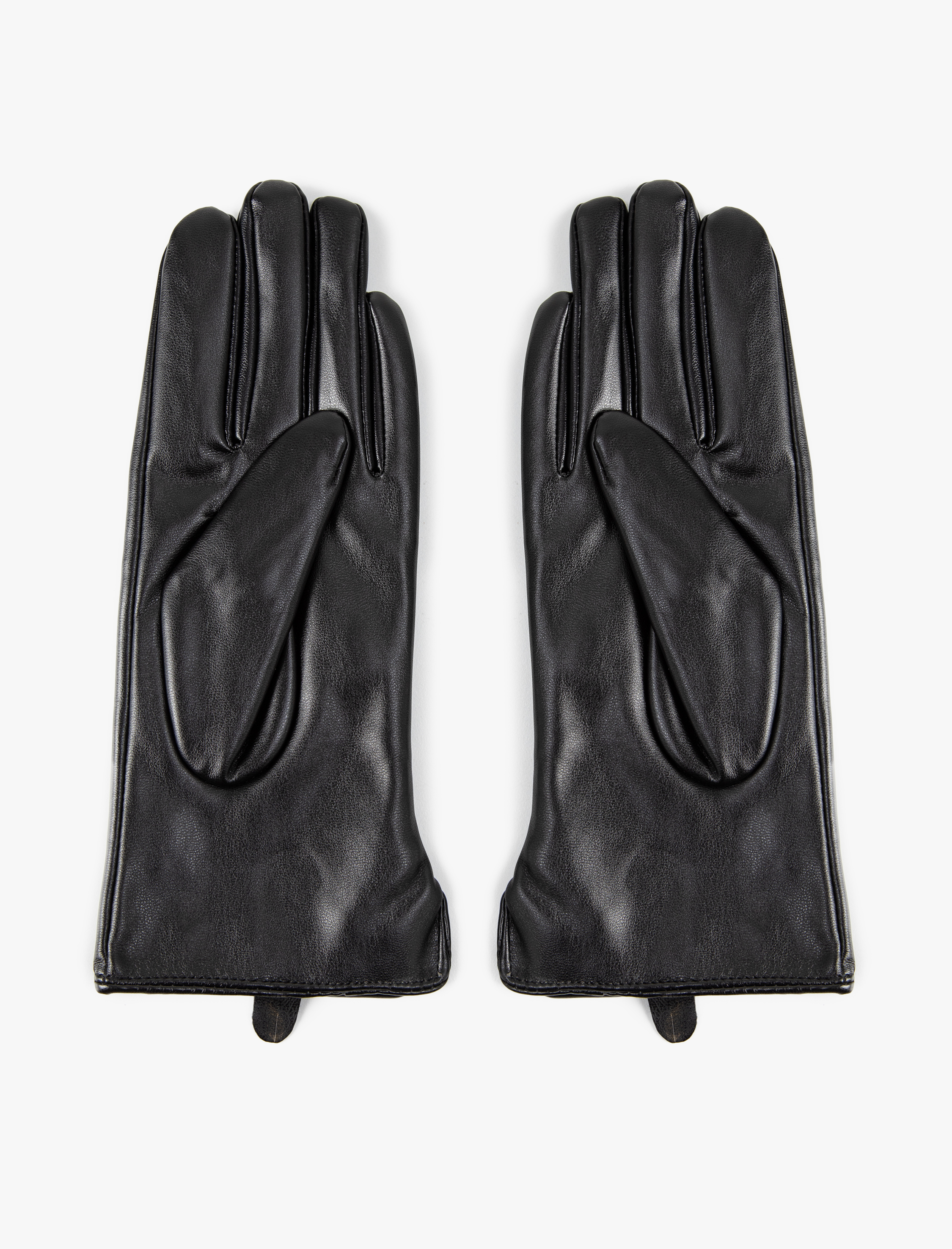  Kadın Suni Deri Eldiven İçi Peluş Astarlı