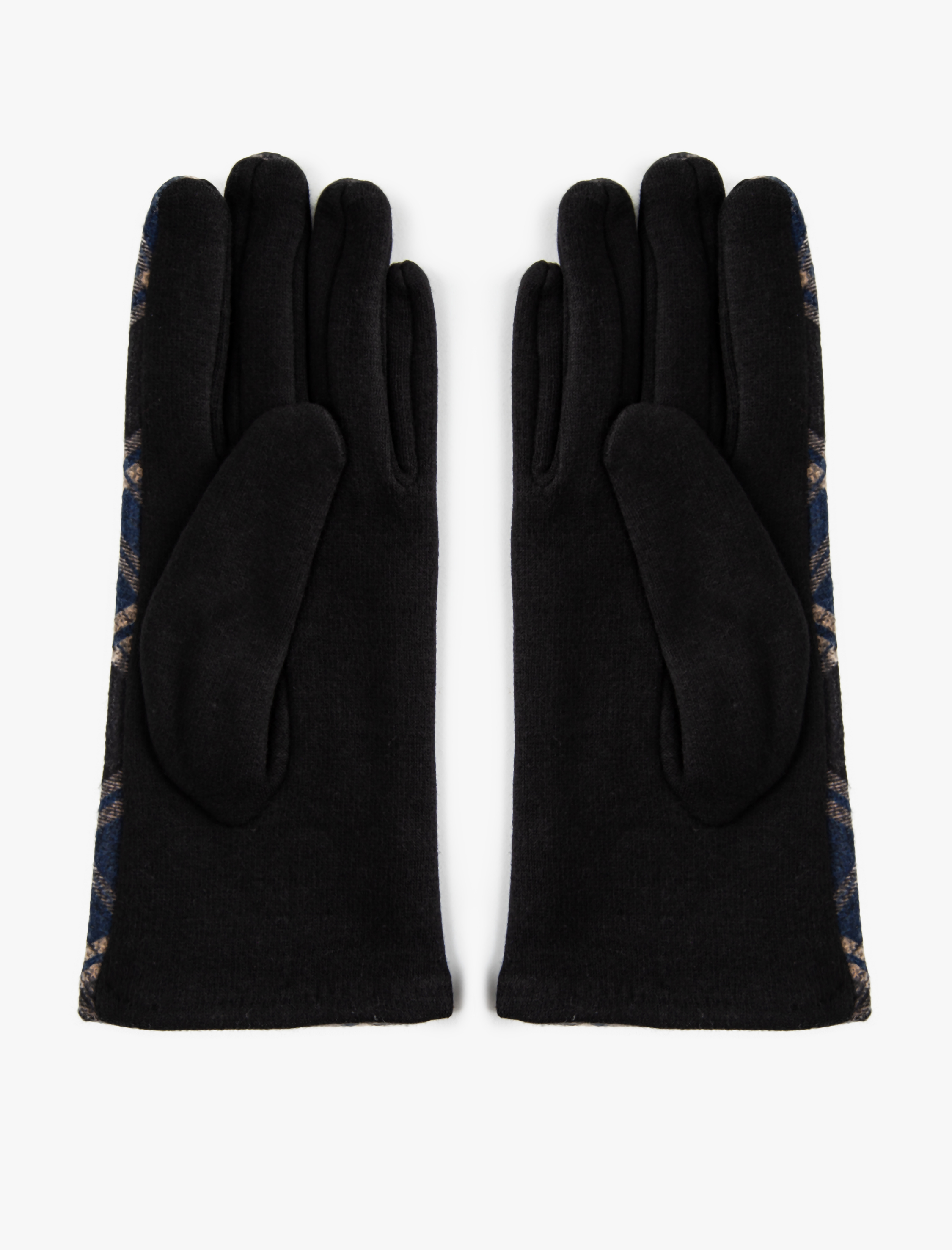  Kadın Ekose Desenli Eldiven