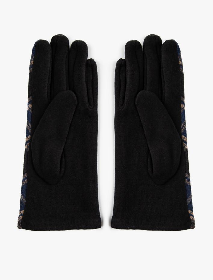 Kadın Ekose Desenli Eldiven