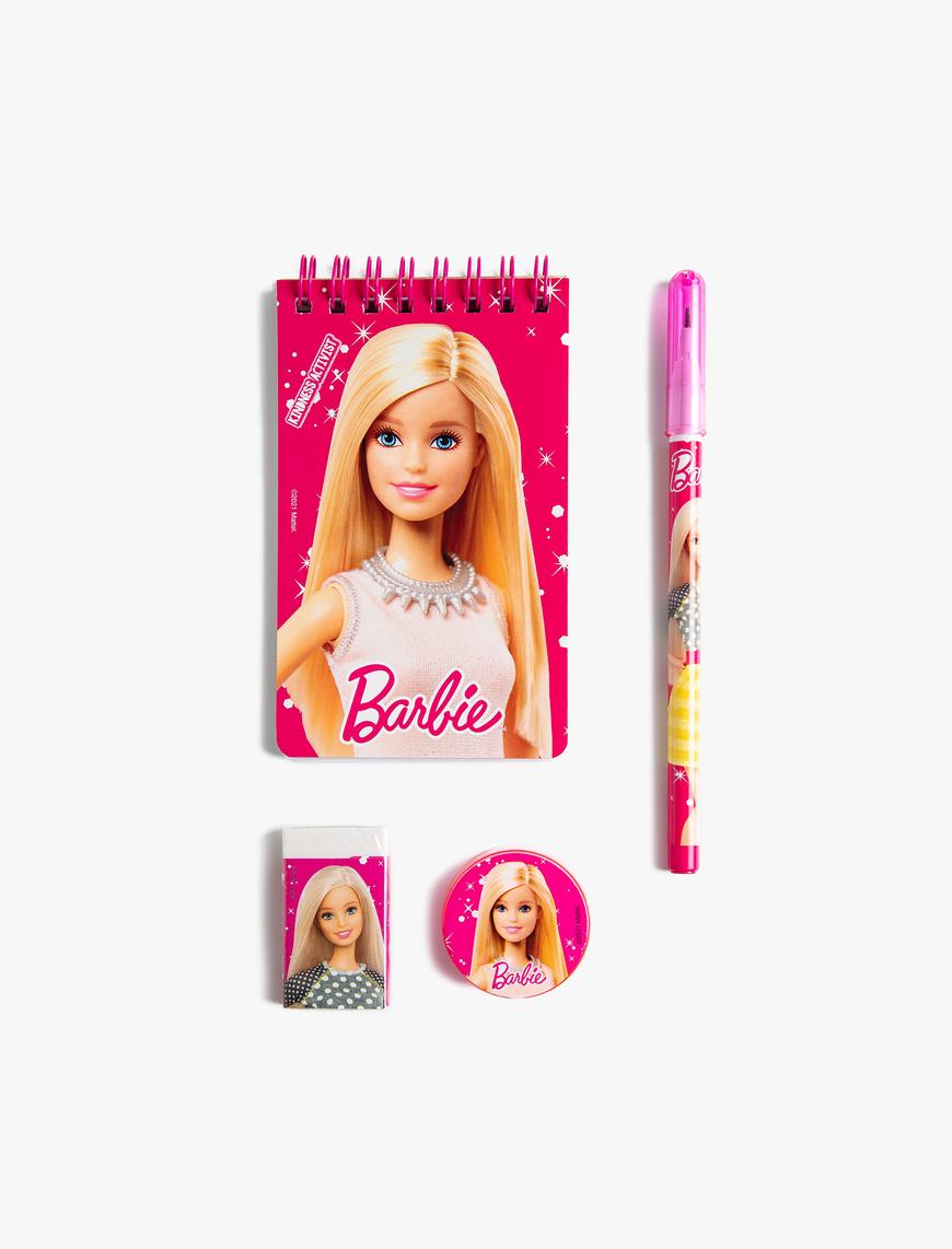  Kadın Barbie Lisanslı Baskılı Kırtasiye Seti