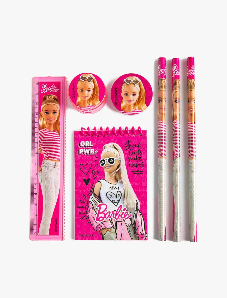  Kadın Barbie Lisanslı Baskılı Kırtasiye Seti