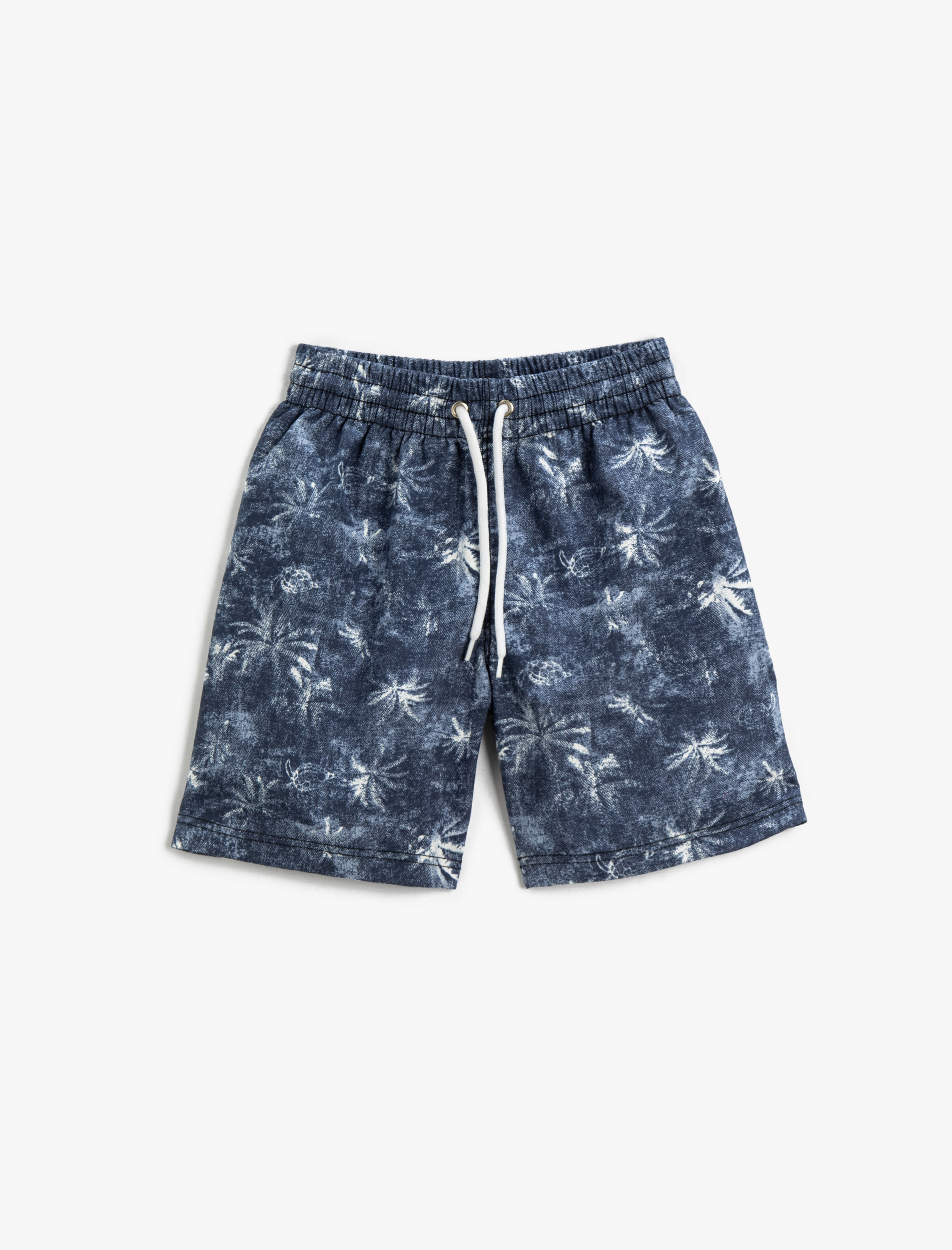  Kız Çocuk Palmiye Baskılı Şort