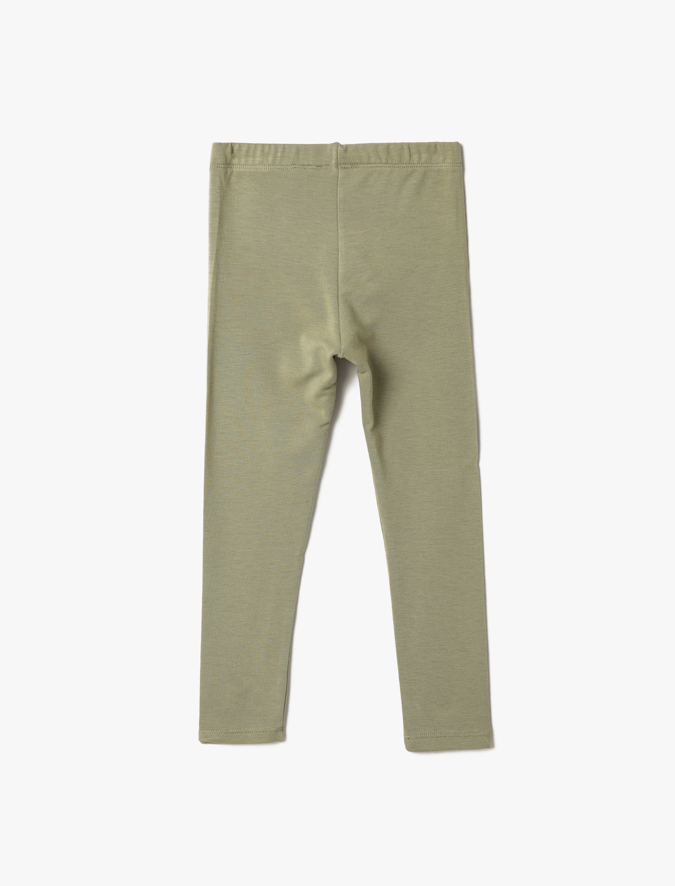  Kız Çocuk Basic Tayt Beli Lastikli