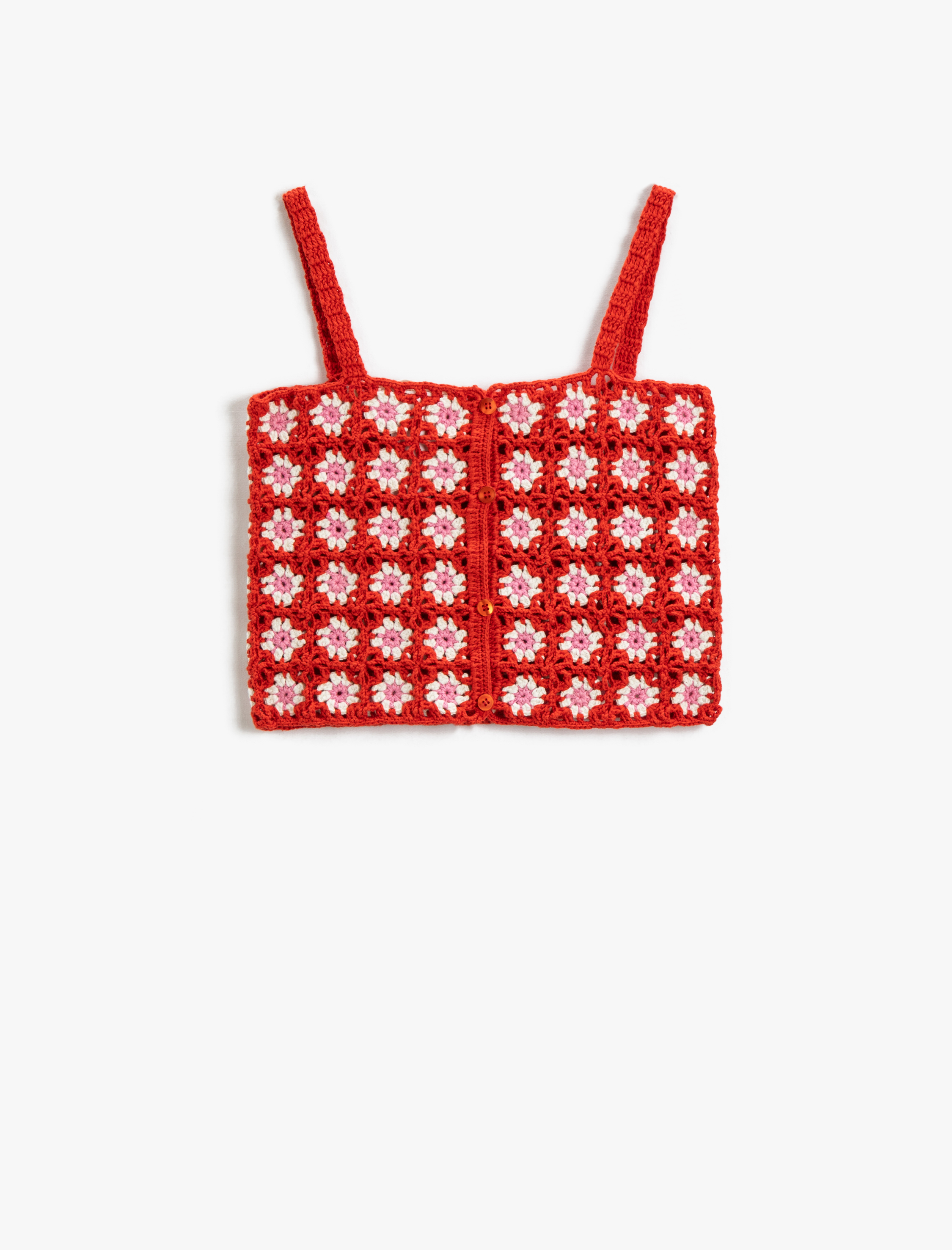  Kız Çocuk Crop Kroşe Üst