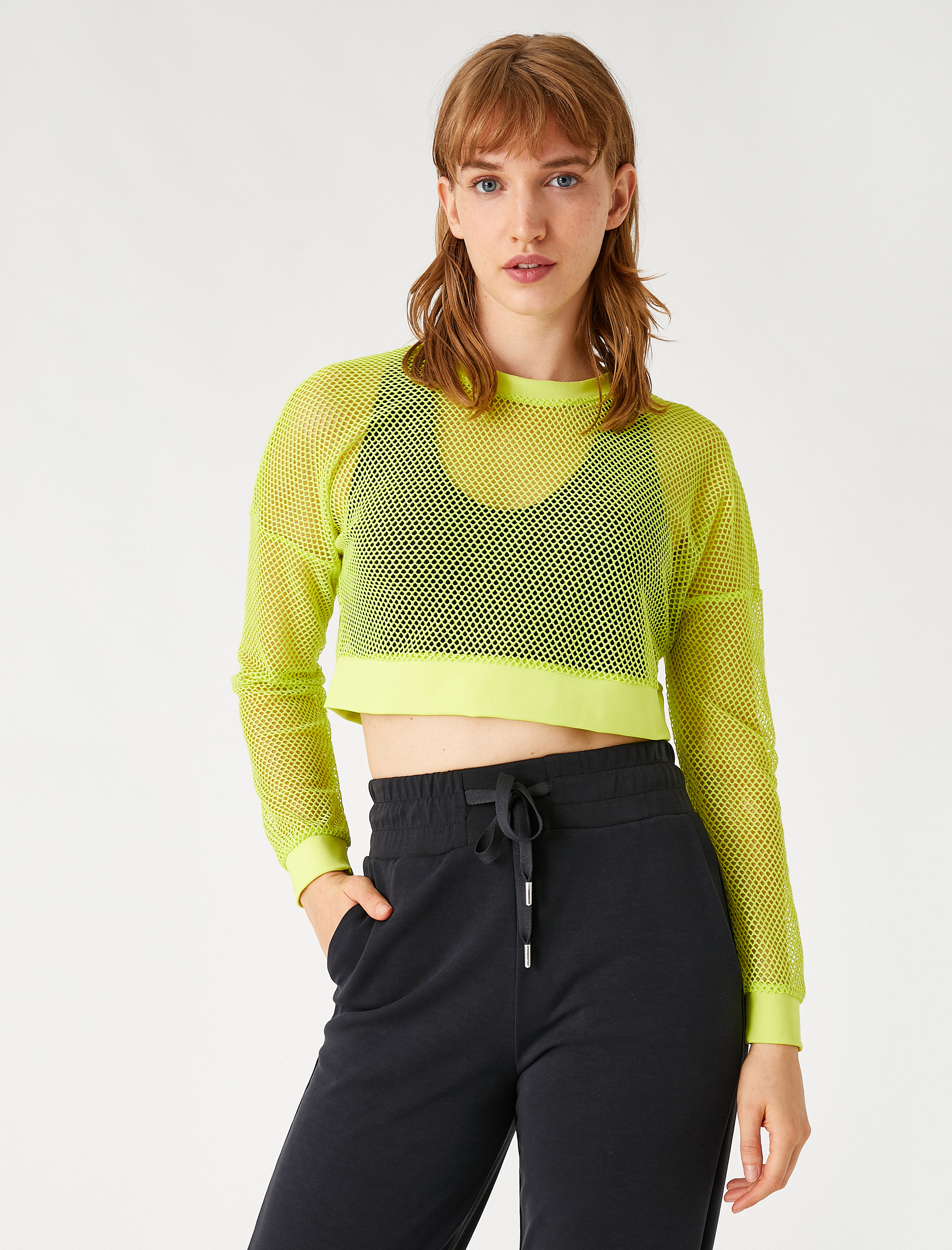   File Crop Spor Sweatshirt