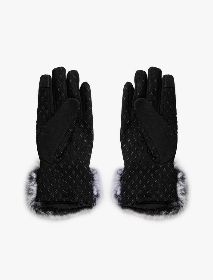 Kadın Suni Kürk Detaylı Eldiven