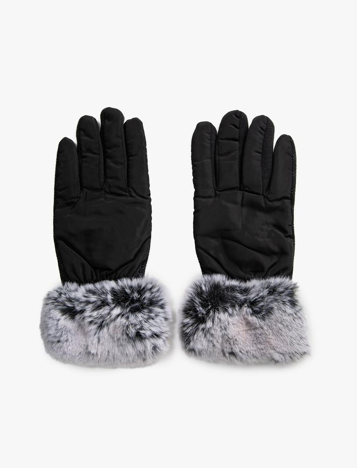Kadın Suni Kürk Detaylı Eldiven