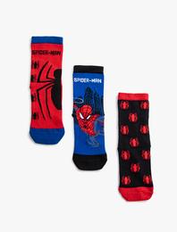 3'lü Spider Man Baskılı Çorap Seti Lisanslı