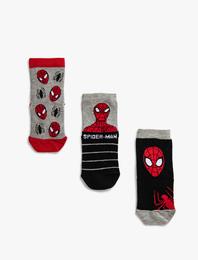 3'lü Spider Man Baskılı Çorap Seti Lisanslı