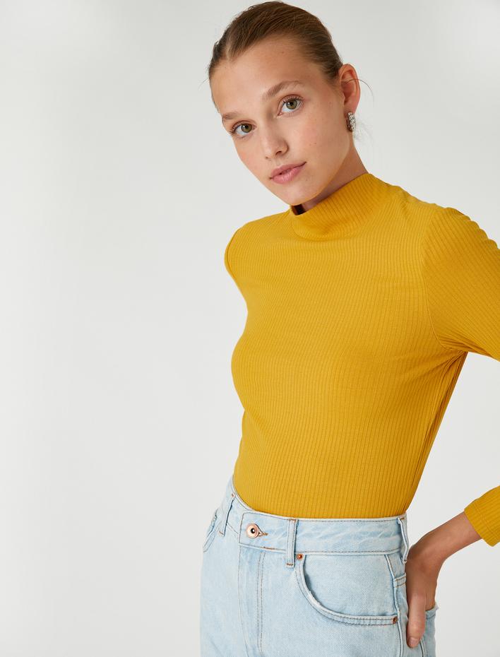  Uzun Kollu Tişört Balıkçı Yaka