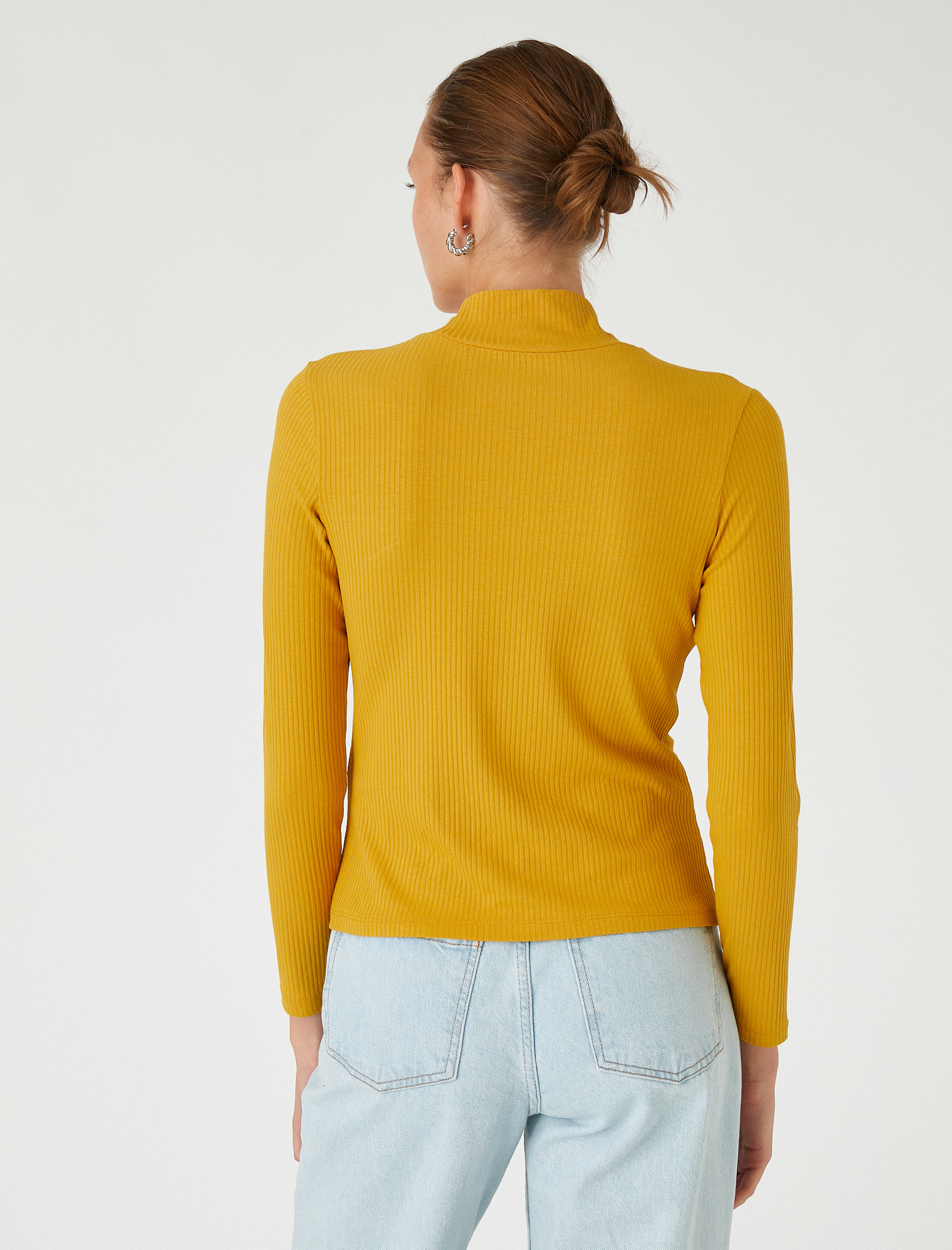   Uzun Kollu Tişört Balıkçı Yaka