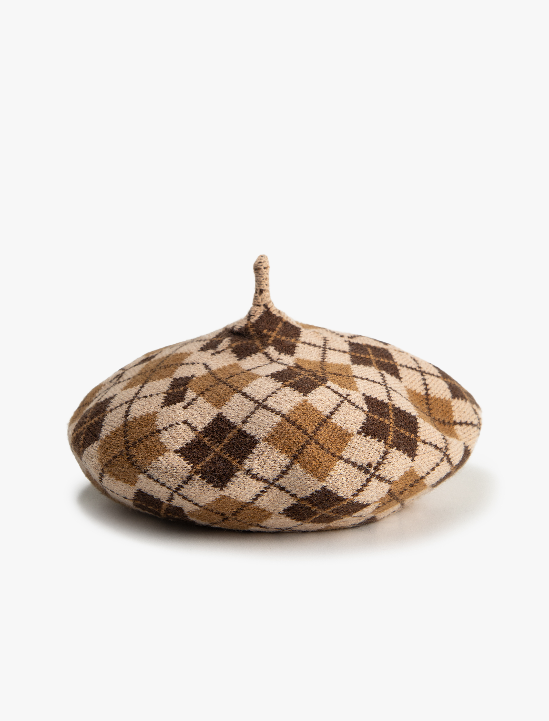  Kadın Ressam Bere Şapka Triko Ekoseli