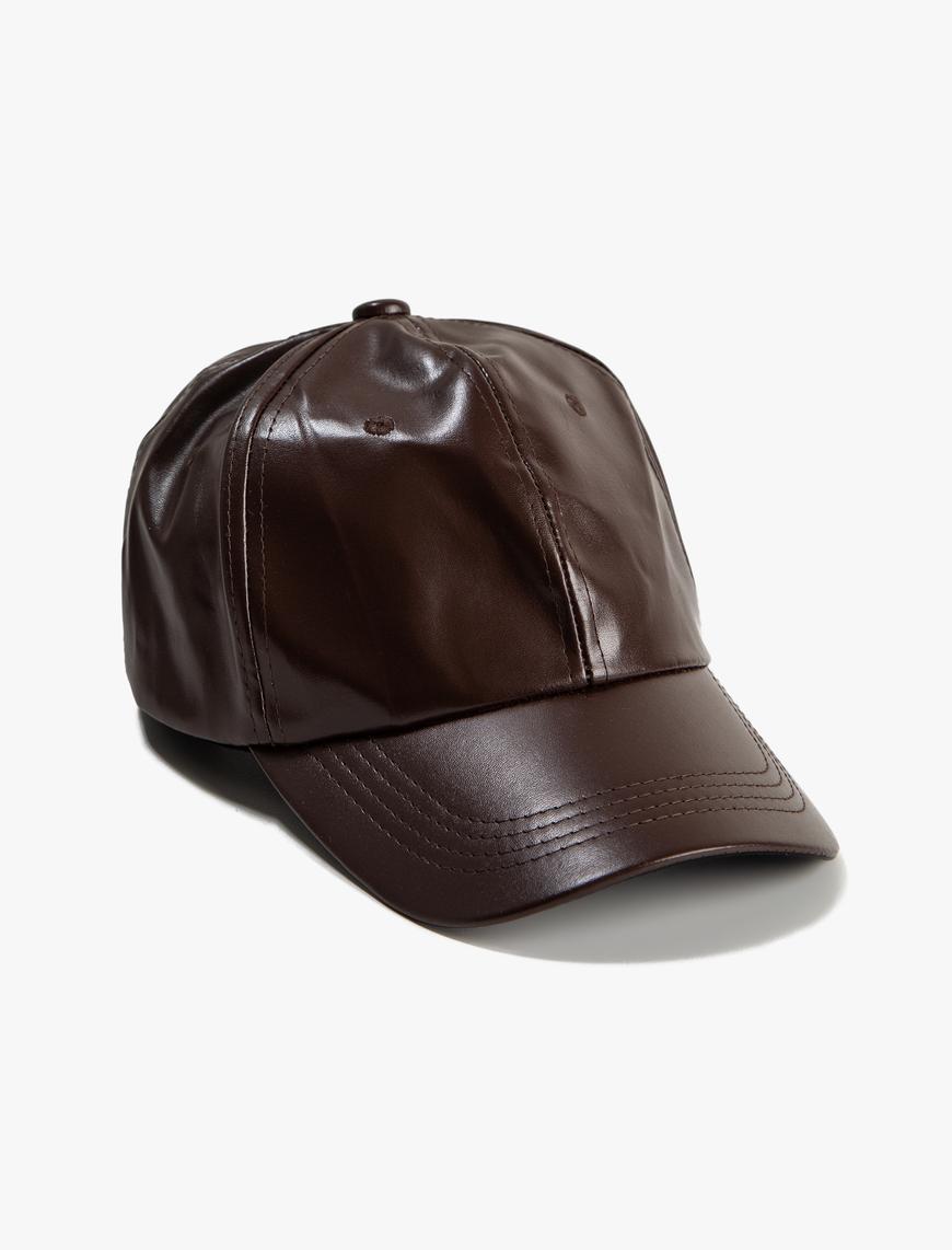  Erkek Kep Şapka Deri Görünümlü