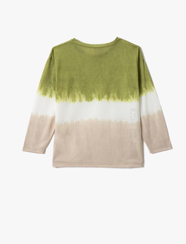 Erkek Çocuk Batik Desenli Tişört Uzun Kollu