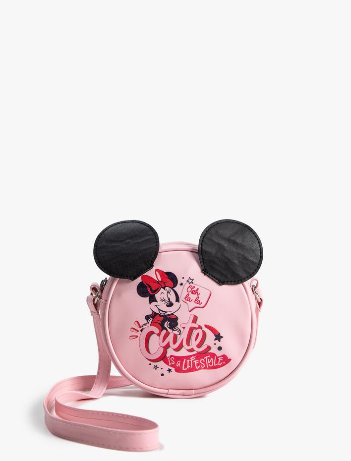 Kız Çocuk Minnie Mouse Baskılı Lisanslı Mini Omuz Çantası