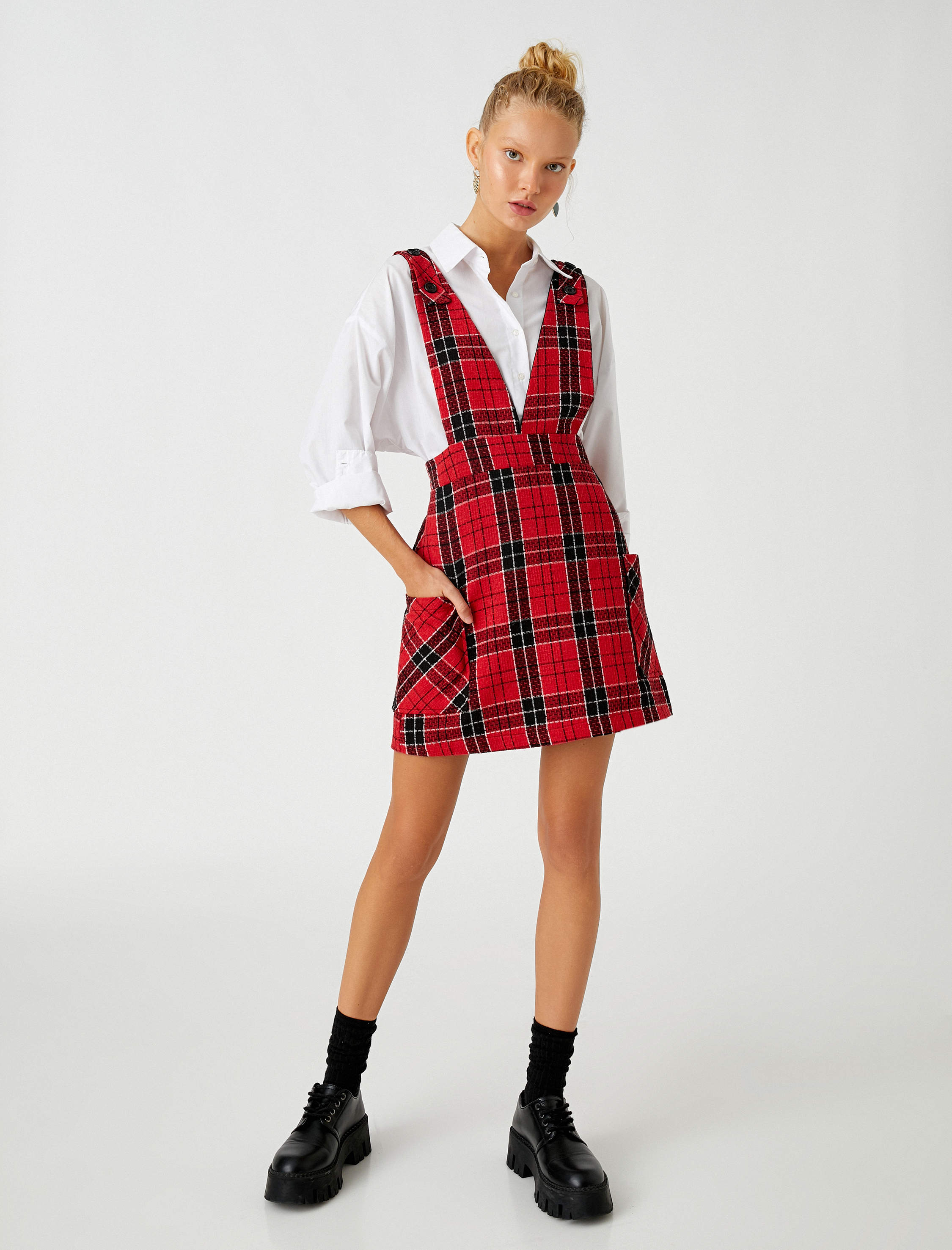   Ekoseli Tulum Elbise