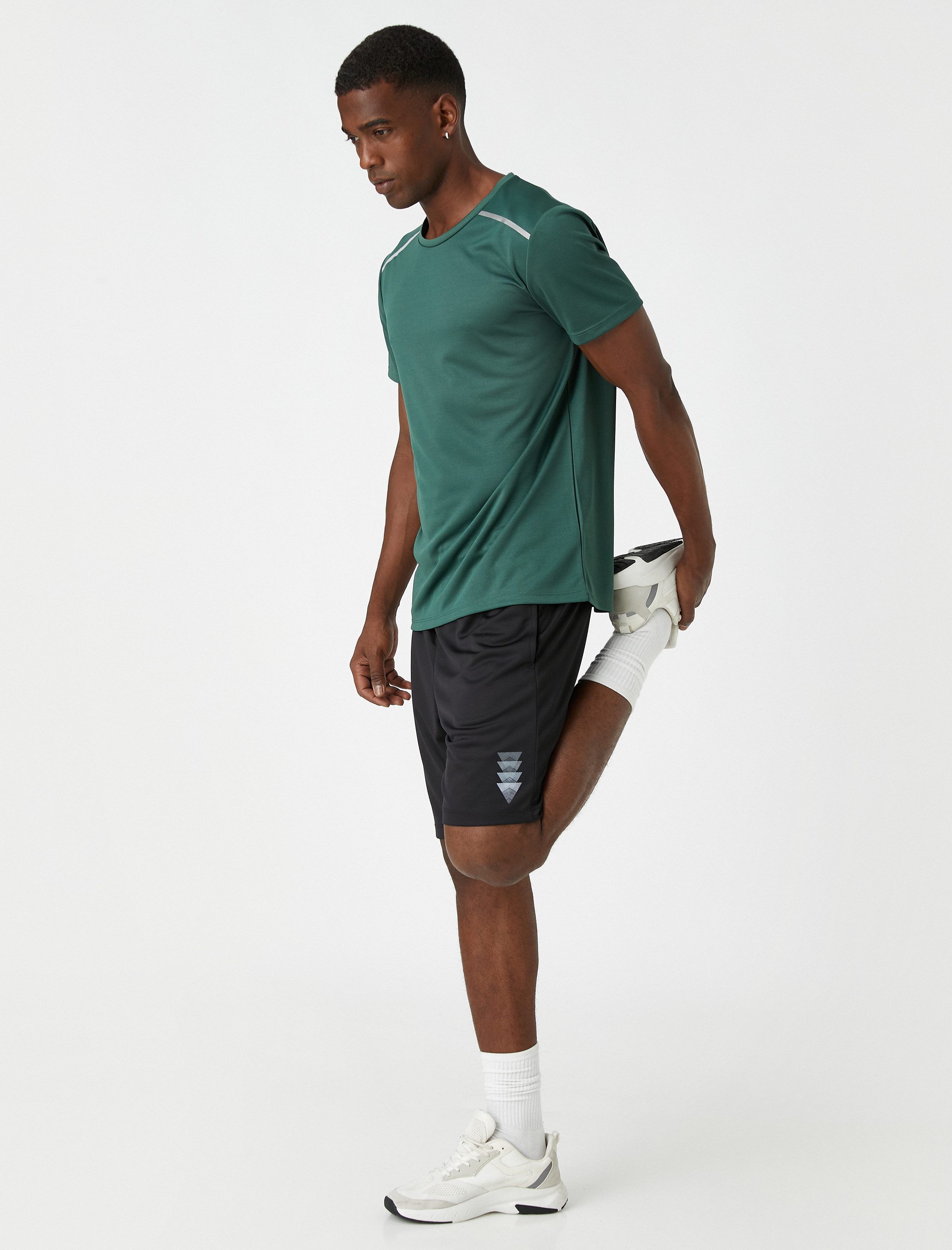   Baskılı Spor Tişört Bisiklet Yaka