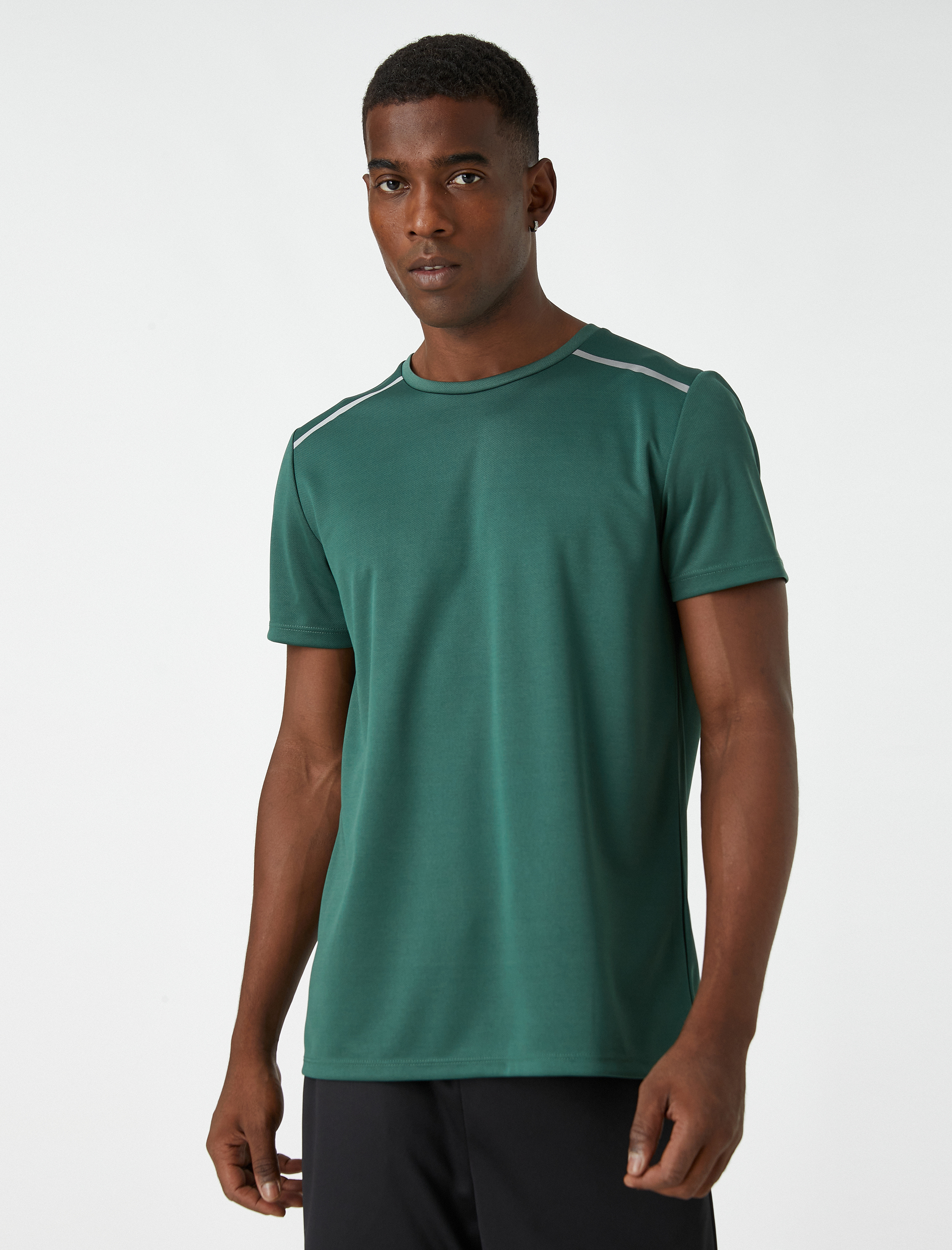   Baskılı Spor Tişört Bisiklet Yaka