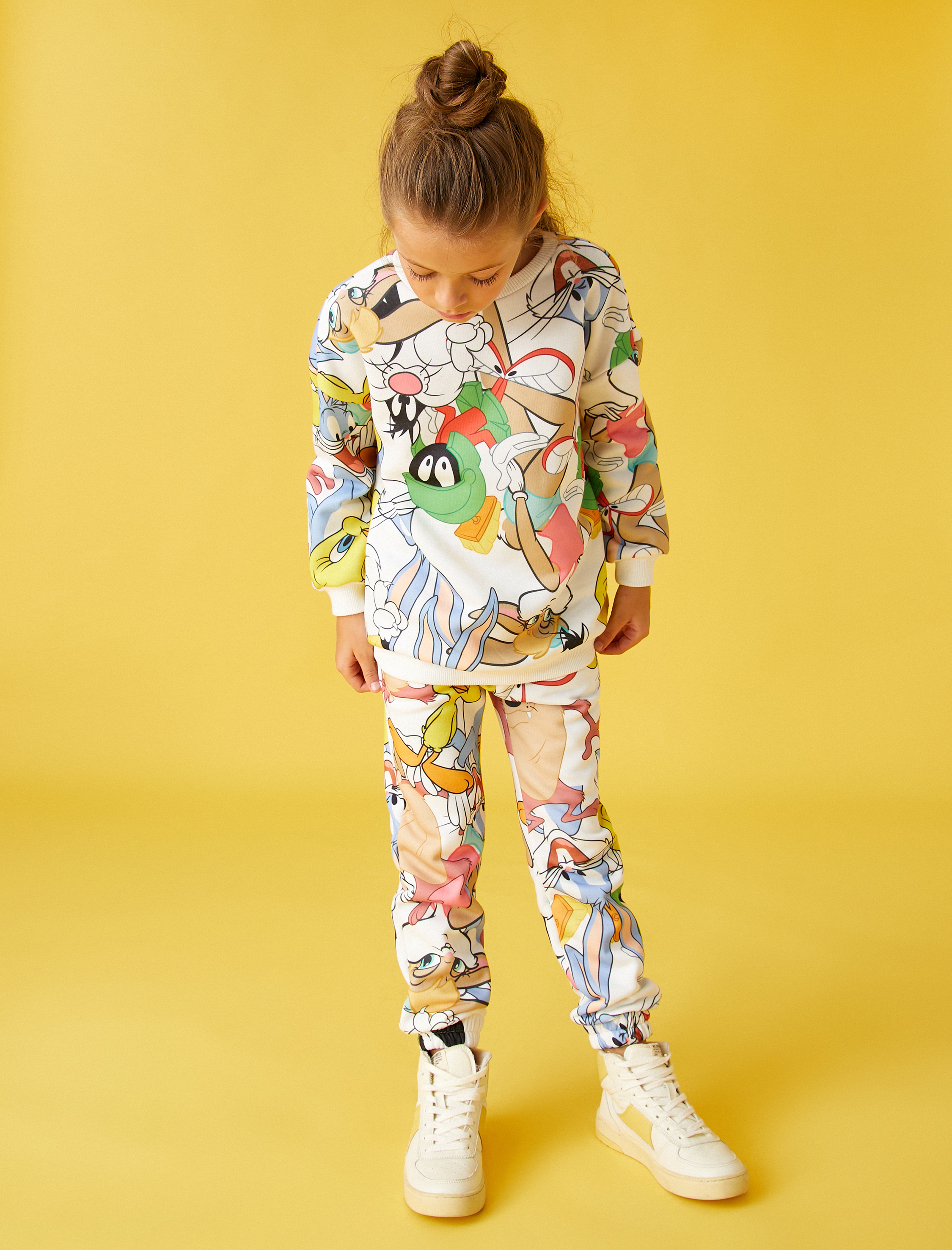  Kız Çocuk Looney Tunes Baskılı Lisanslı Eşofman Altı