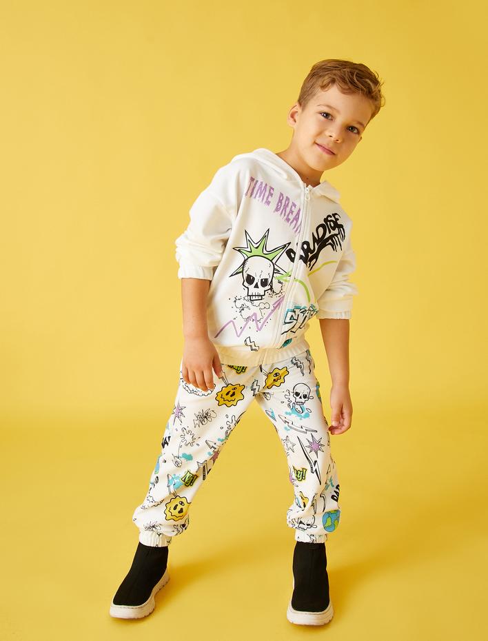 Erkek Çocuk Baskılı Jogger Eşofman Altı