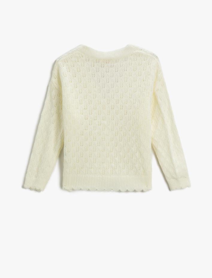 Kız Çocuk Basic Triko Hırka V Yaka Düğmeli