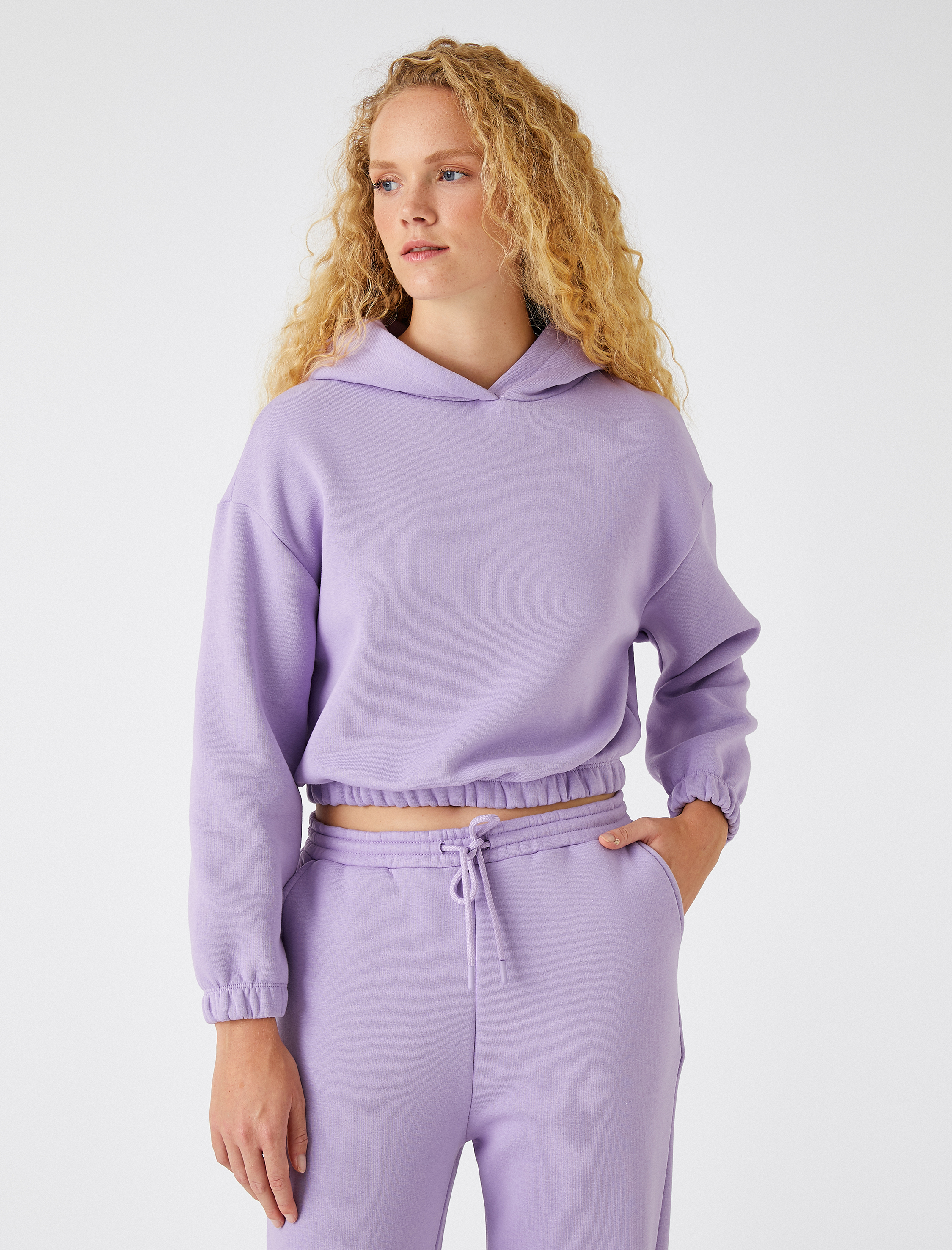   Crop Kapüşonlu Sweatshirt