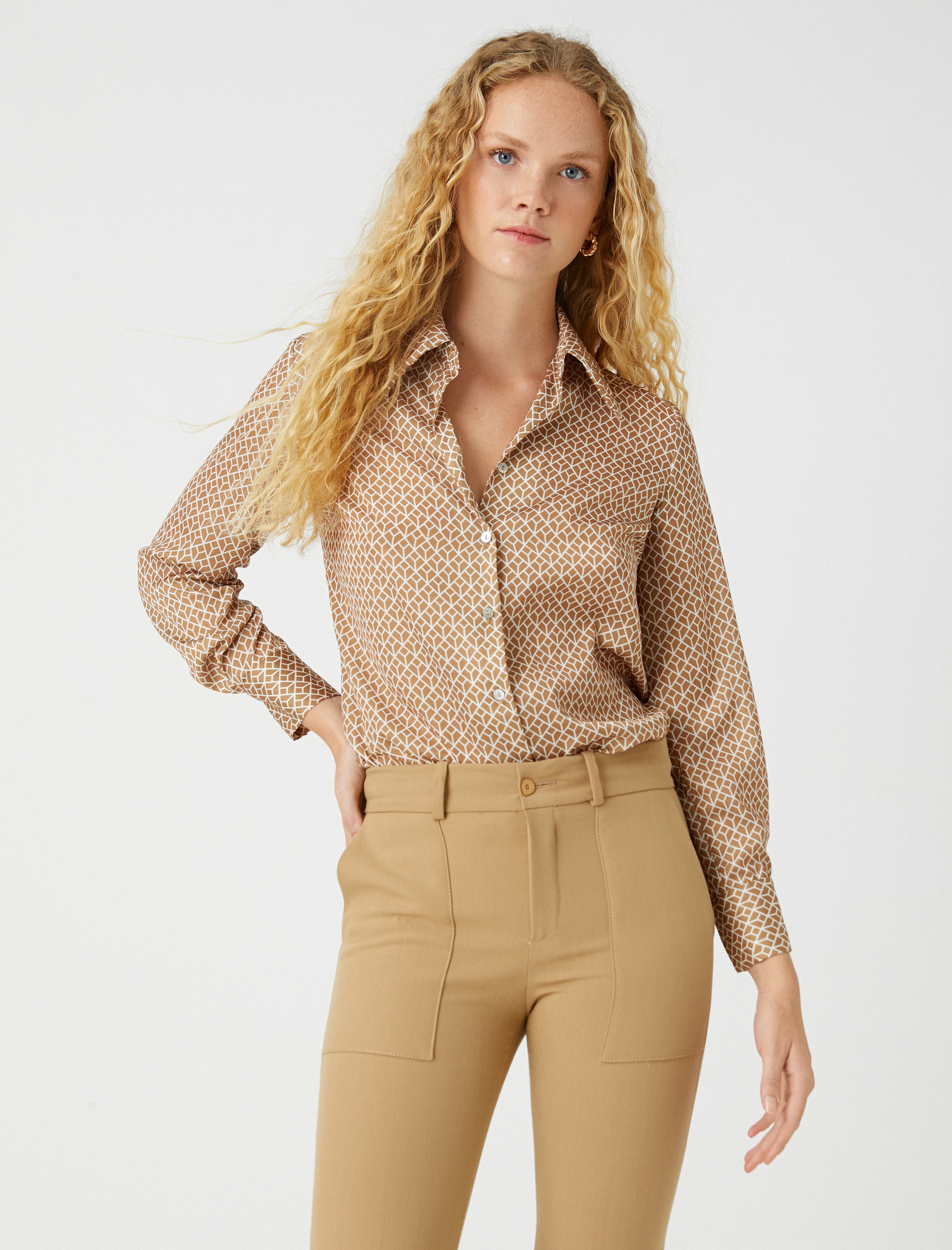   Saten Gömlek Uzun Kollu