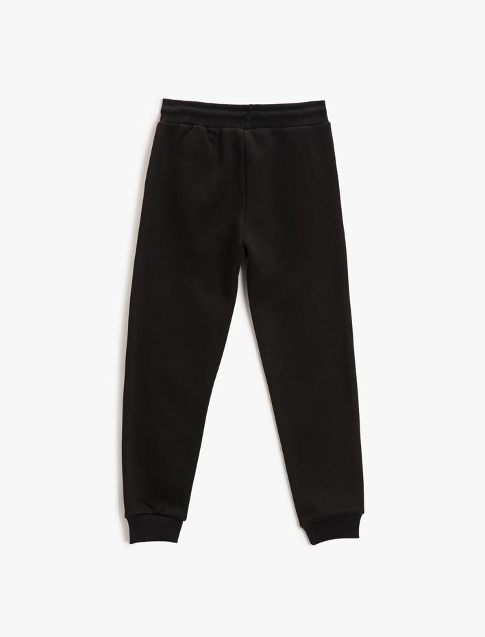 Erkek Çocuk Baskı Detaylı Jogger Eşofman Altı Beli Bağlamalı