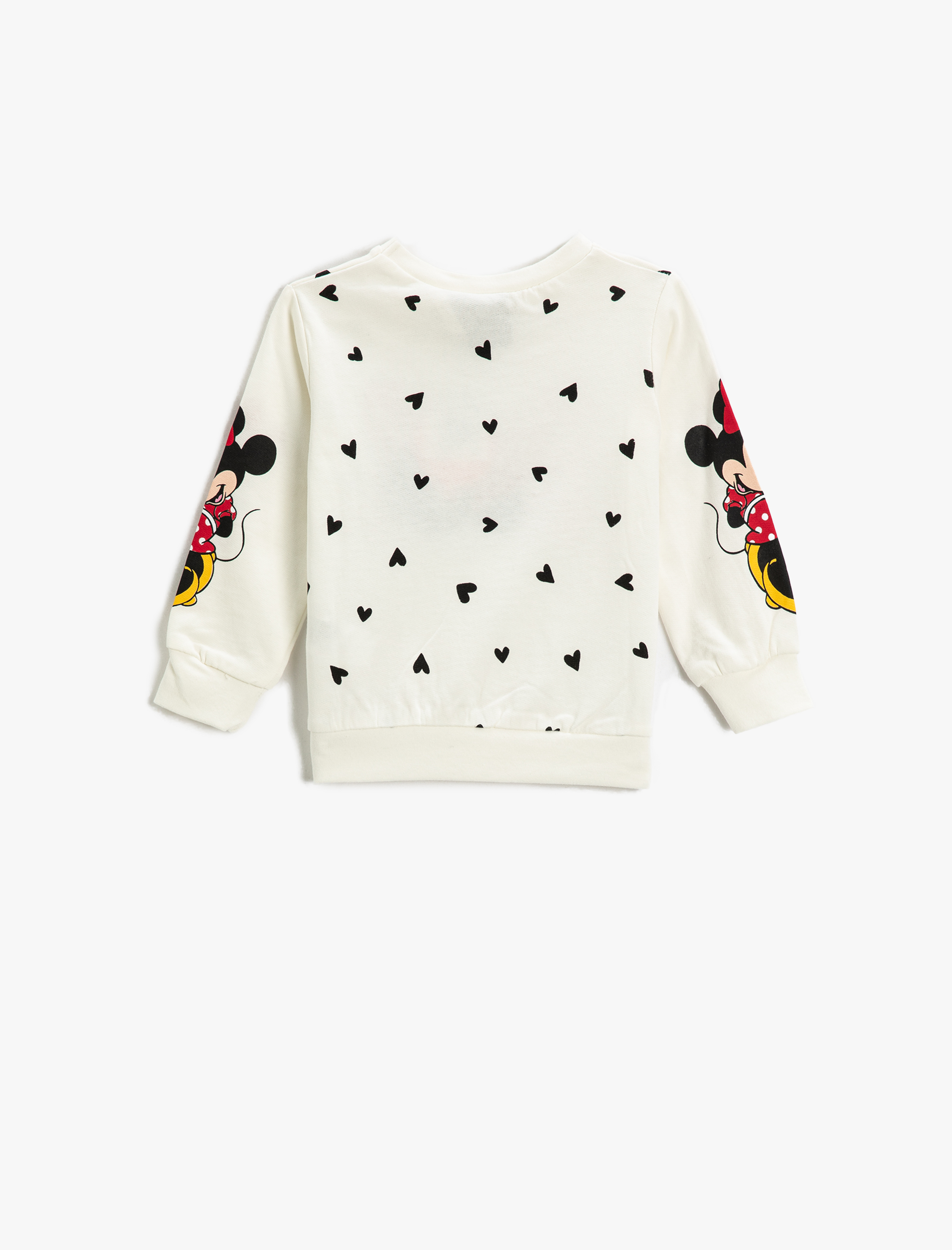  Kız Bebek Minnie Mouse Baskılı Lisanslı Sweatshirt Pamuklu