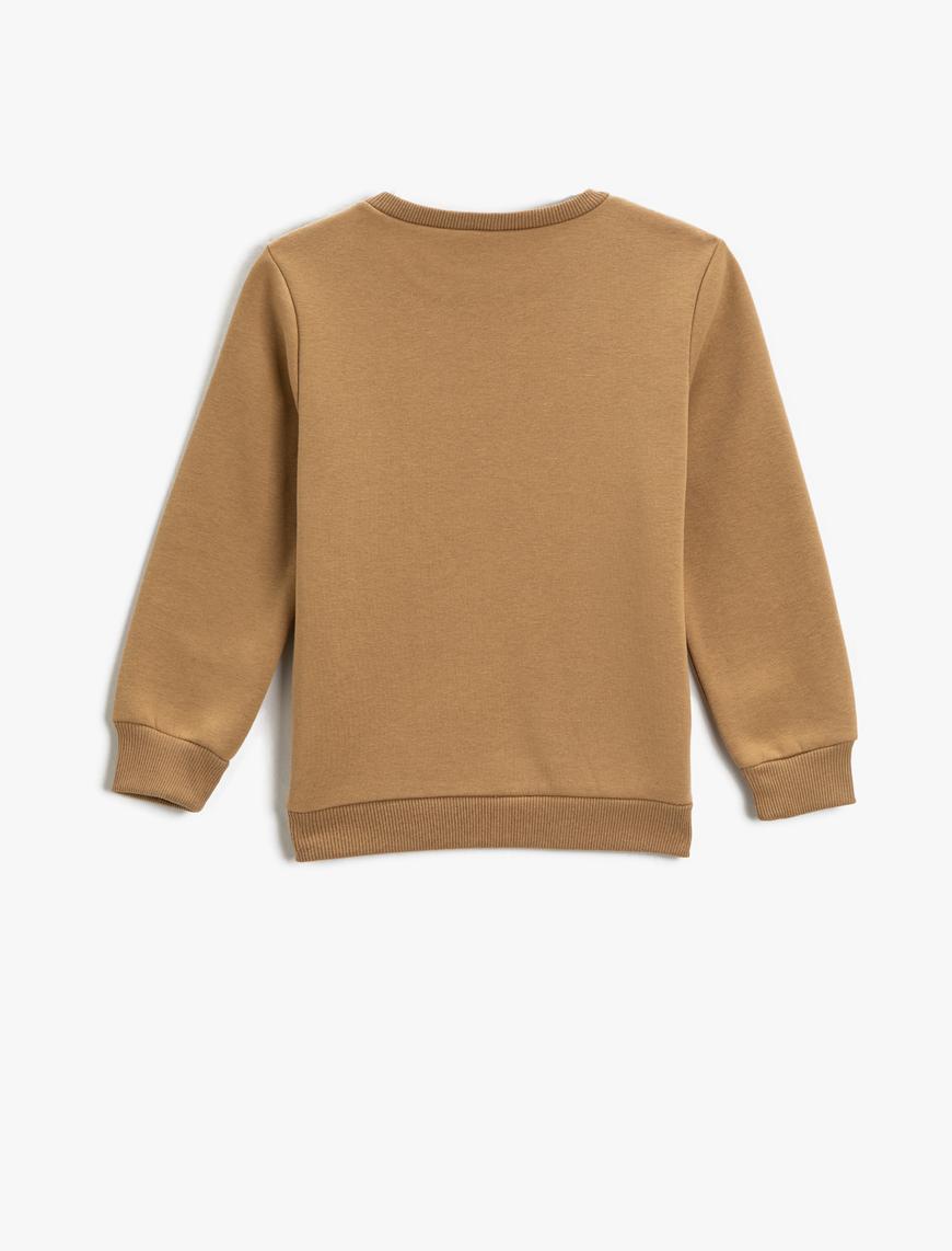  Erkek Çocuk Basic Sweatshirt Bisiklet Yaka