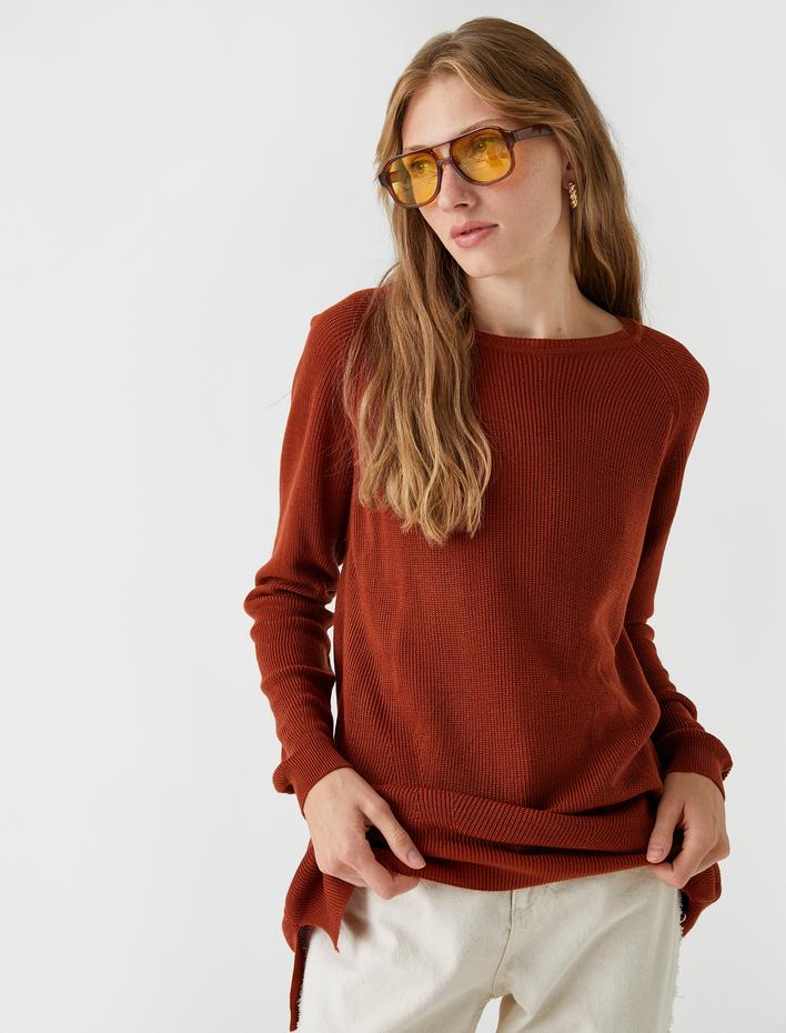  Bisiklet Yaka Triko Kazak Kaşmir Dokulu