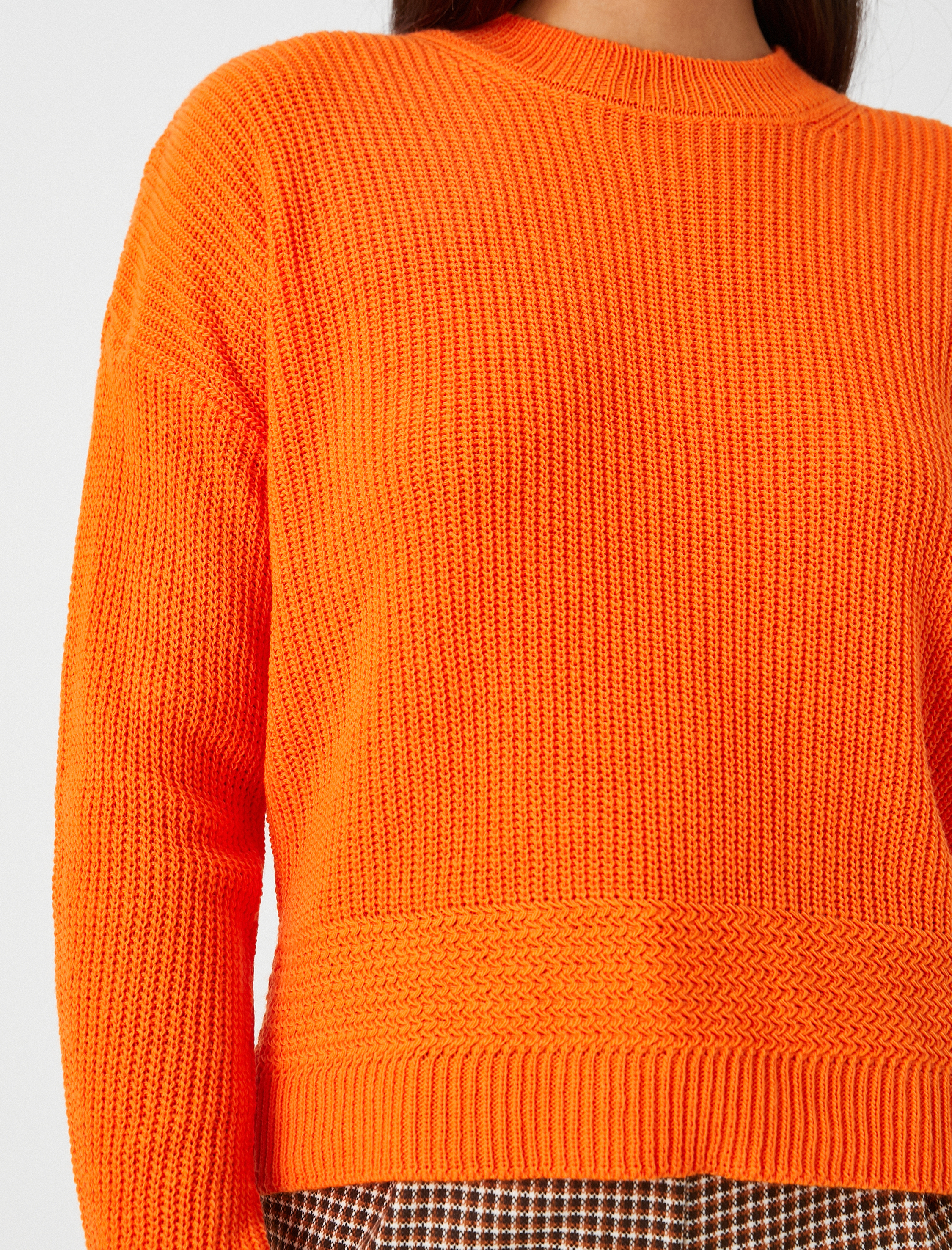   Bisiklet Yaka Triko Kazak Uzun Kollu